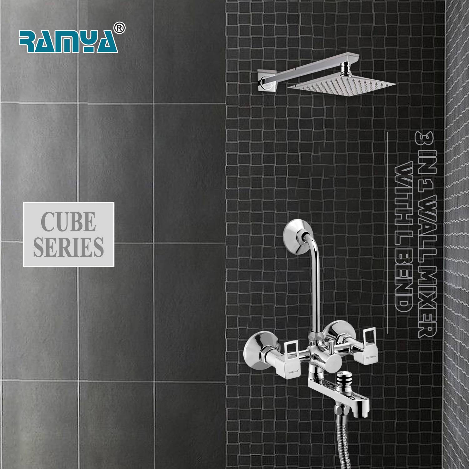 Ramya Cube 3in1 Wall Mixer - Image 5