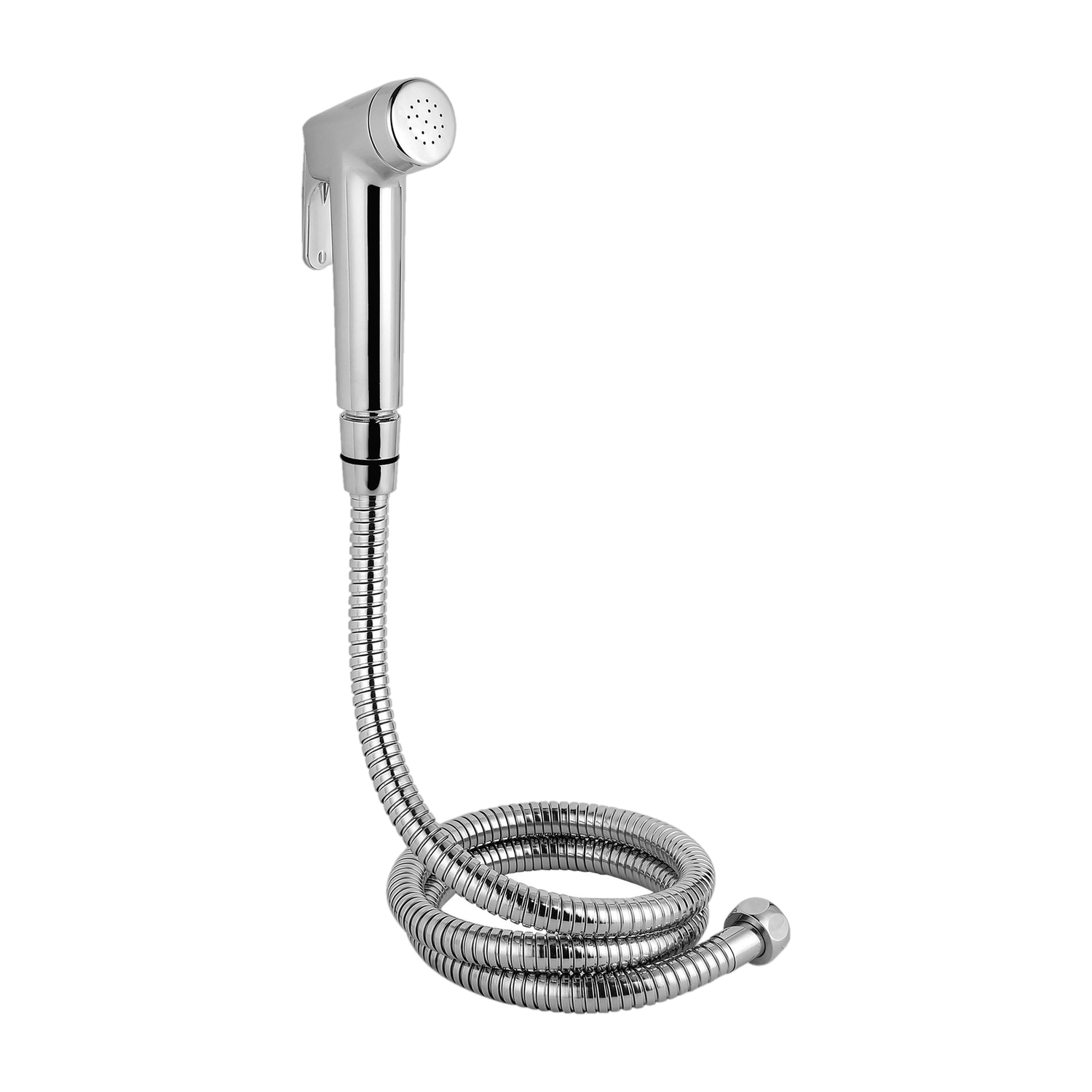Image of Hindware Bathroom Jet Spray for Toilet | Rubbit Cleaning Technology Wall Hook Made of ABS Mirror-like Chrome Polish Finish Rust Resistant Health Faucet (Wall Mount Installation Type)