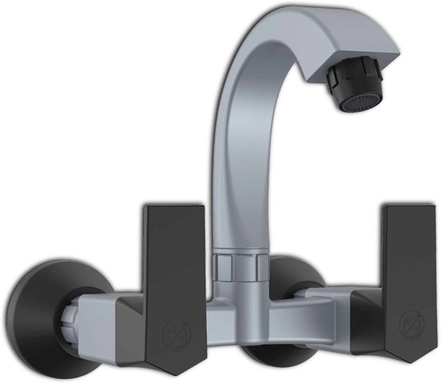 Image of R. N. RNG2009B18 PTMT Superior Plastic Wall Mount Sink Mixer Tap with Flange | Premium Kitchen Faucet for Hot & Cold Water Control | Plastic Kitchen Mixer | Sink Mixer Faucet