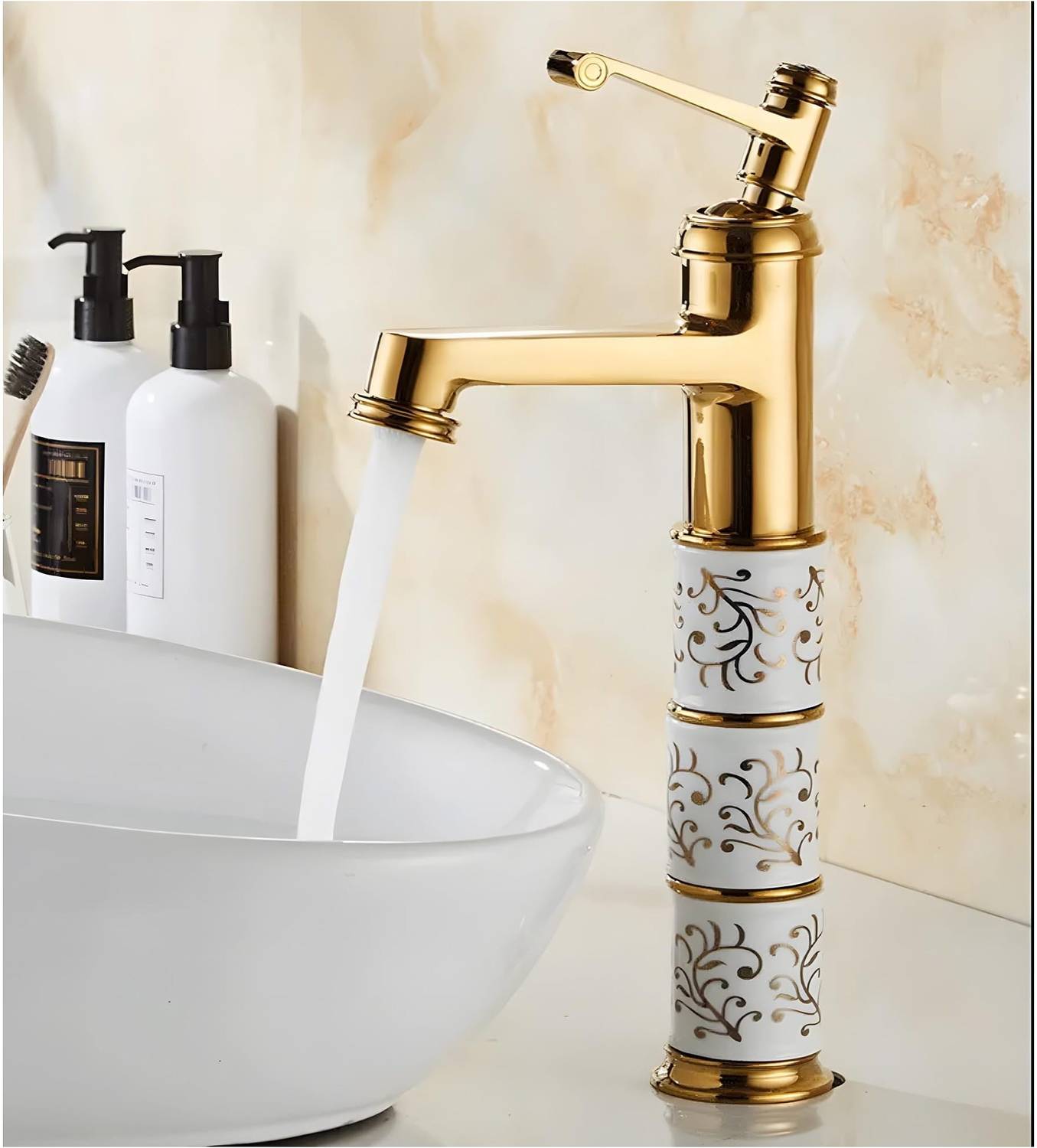 24x7eMall 24x7 eMall Aura Florina Premium Heavy Single Lever Copper Basin Mixer with 2 Braided Connection Pipes (450 mm) 24x7 eMall Aura Florina Premium Heavy Single Lever Copper Basin Mixer with 2 Braided Connection Pipes (450 mm) Pillar Tap Faucet