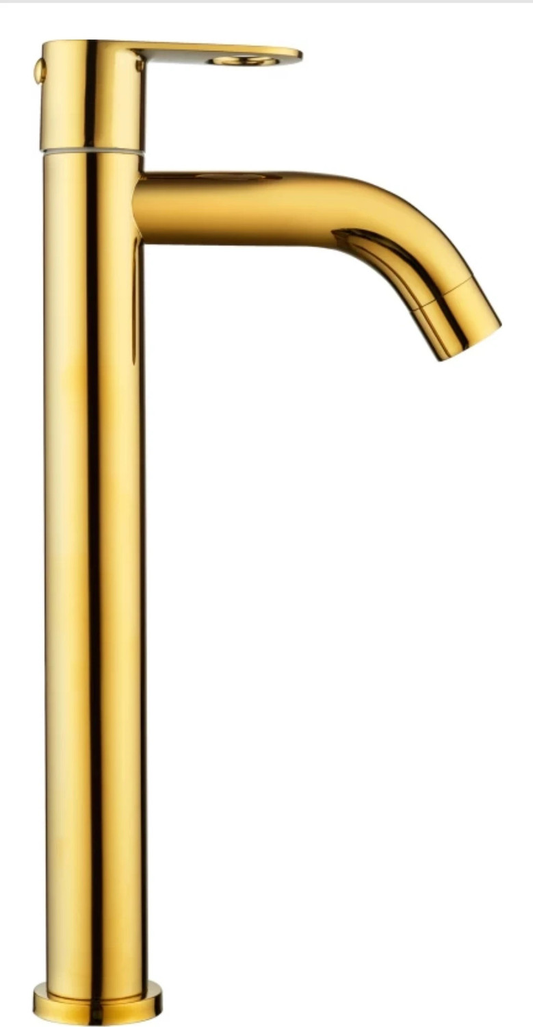Image of Kopter - Tall Deck Mount Tabletop Basin Pillar Tap ( GOLD ) With HOLEX Handle Pillar Tap Faucet