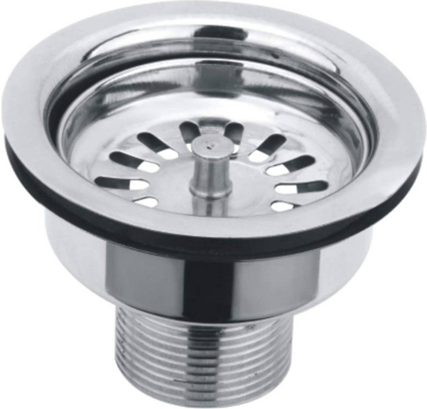 BATHONIX Stainless Steel Extra Heavy 4" inch Waste Coupling Sink jali For Kitchen Wash Basin Drain (Chrome Finished) - Pack of 1 Sink Mixer Faucet