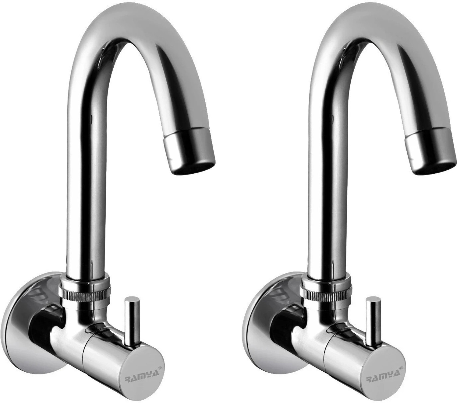 Image of Ramya Brass Sink Cock Pack OF 2 For Kitchen And Bathroom Tap Sink Tap Faucet