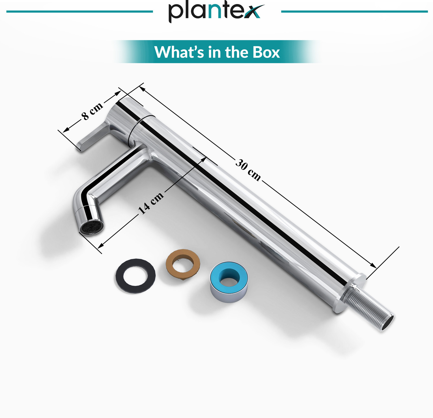 Image of Plantex Brass High Neck Pillar Cock Tap for Wash Basin with Teflon Tape /Wash Basin Tap Pillar Tap Faucet