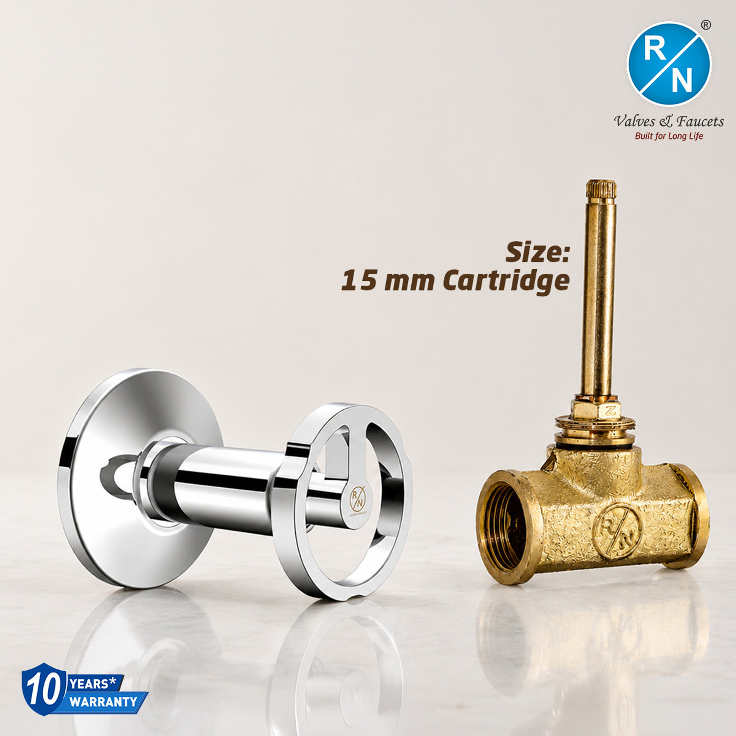 Image of RN Concealed Stop Cock Body with 15mm Cartridge|Brass Body|For 15mm & 20mm Pipeline Stop Valve Faucet