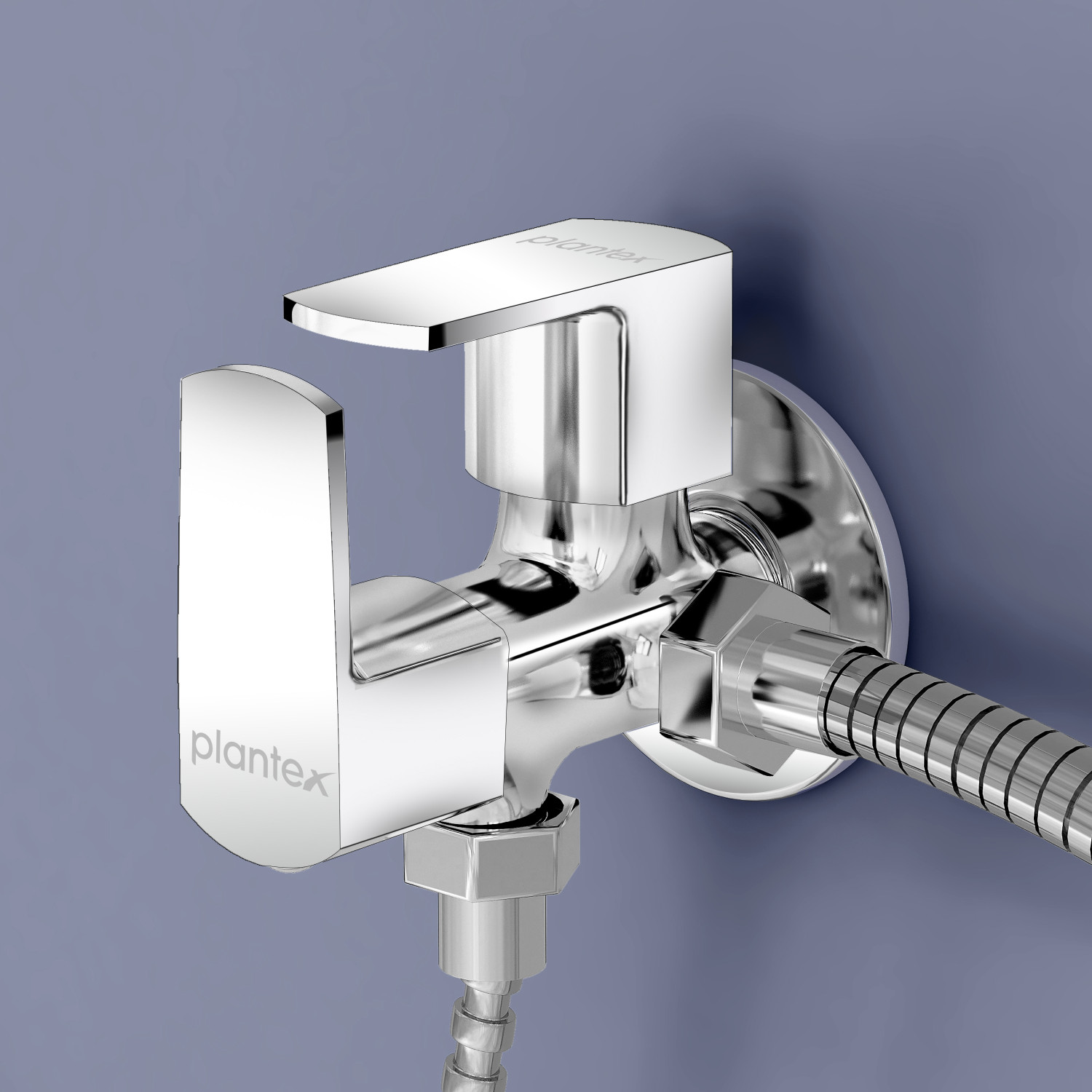 Image of Plantex 2 in 1 Angle Cock /2 Way Angle Valve for Bathroom with Teflon Tape (APS-1296,Saga) Angle Cock Faucet