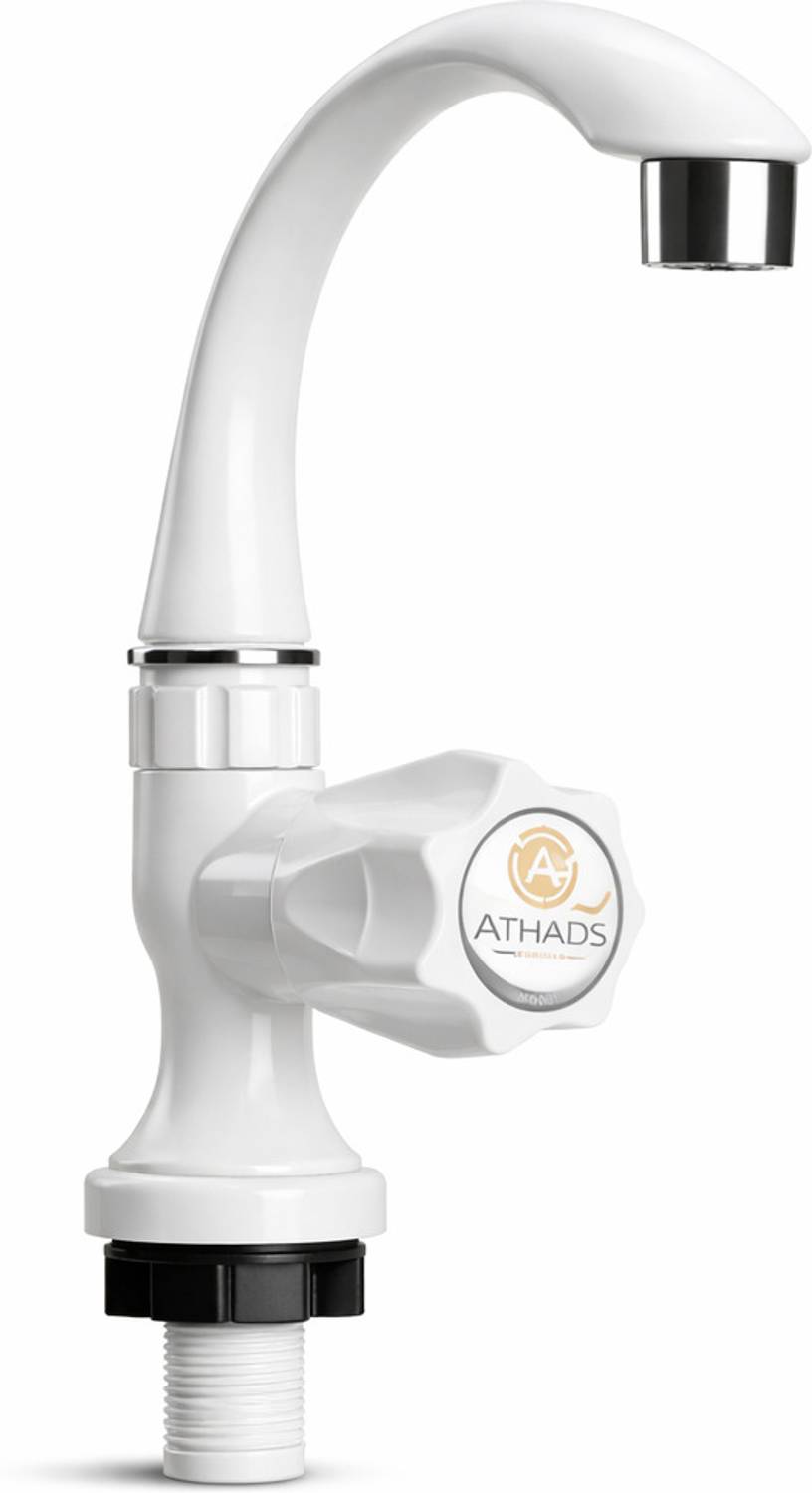 ATHADS Swan Neck Water Tap for Wash Basin | 360° Rotating PVC Faucet Swan Neck Faucet