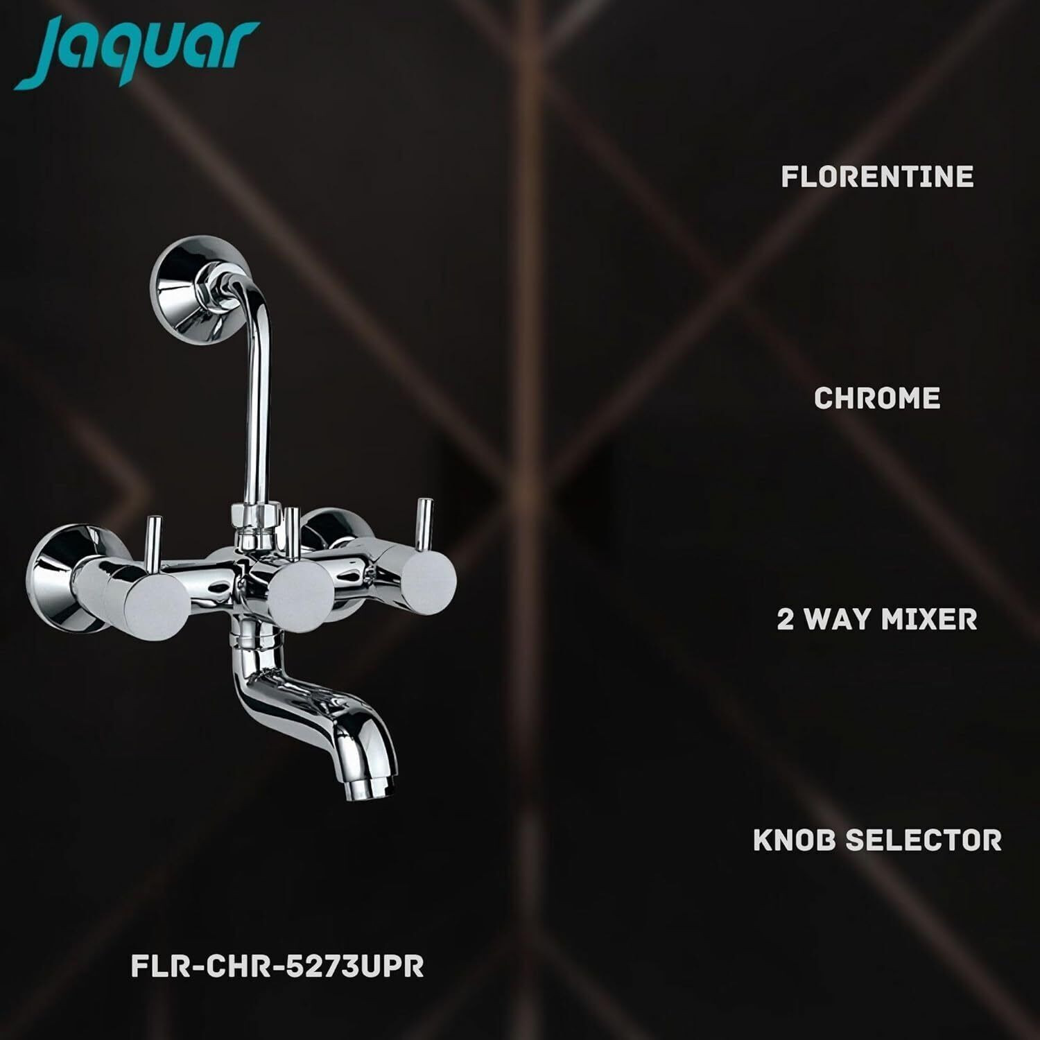 Image of Jaquar 5273UPR Wall Mixer with Provision For Overhead Shower with 115mm Bend Pipe Wall Mixer Faucet