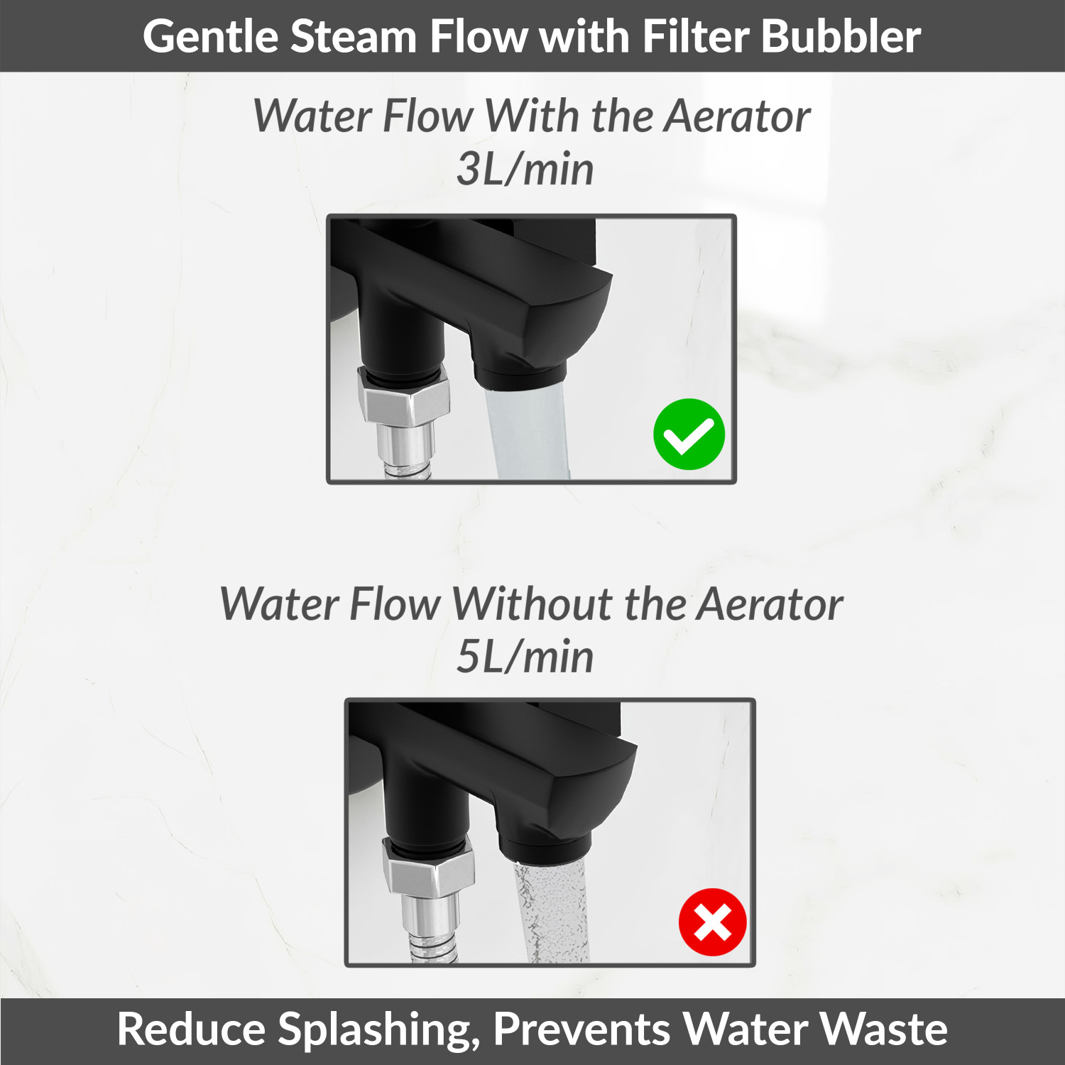 Image of Plantex 2 Way Tap for Washing Machine /Quarter Turn 2 in 1 Bib Cock /Wash Basin Tap Bib Tap Faucet (Wall Mount Installation Type)