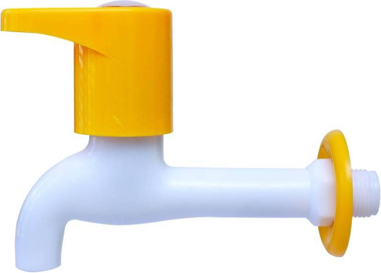BathBliss Royal Yellow PVC Long Body Bib Tap for Bathroom, Kitchen, Outdoor (Pack of 1) Bib Tap Faucet