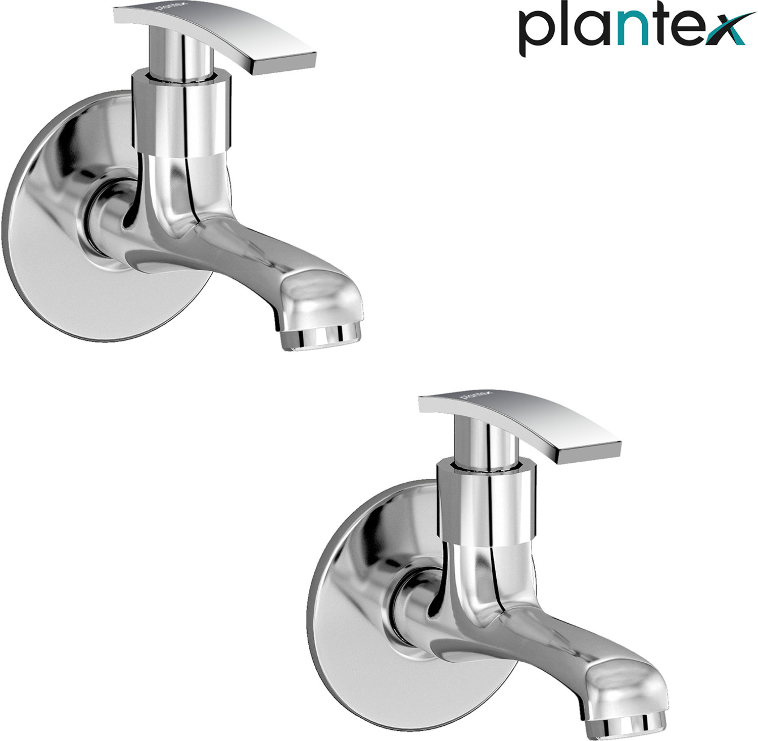 Image of Plantex Bib Cock for Bathroom /Water Tap for Kitchen /Steel Tap /Faucet /Bathroom Fittings Pack of 2 (SAMAR) Bib Tap Faucet (Wall Mount Installation Type)