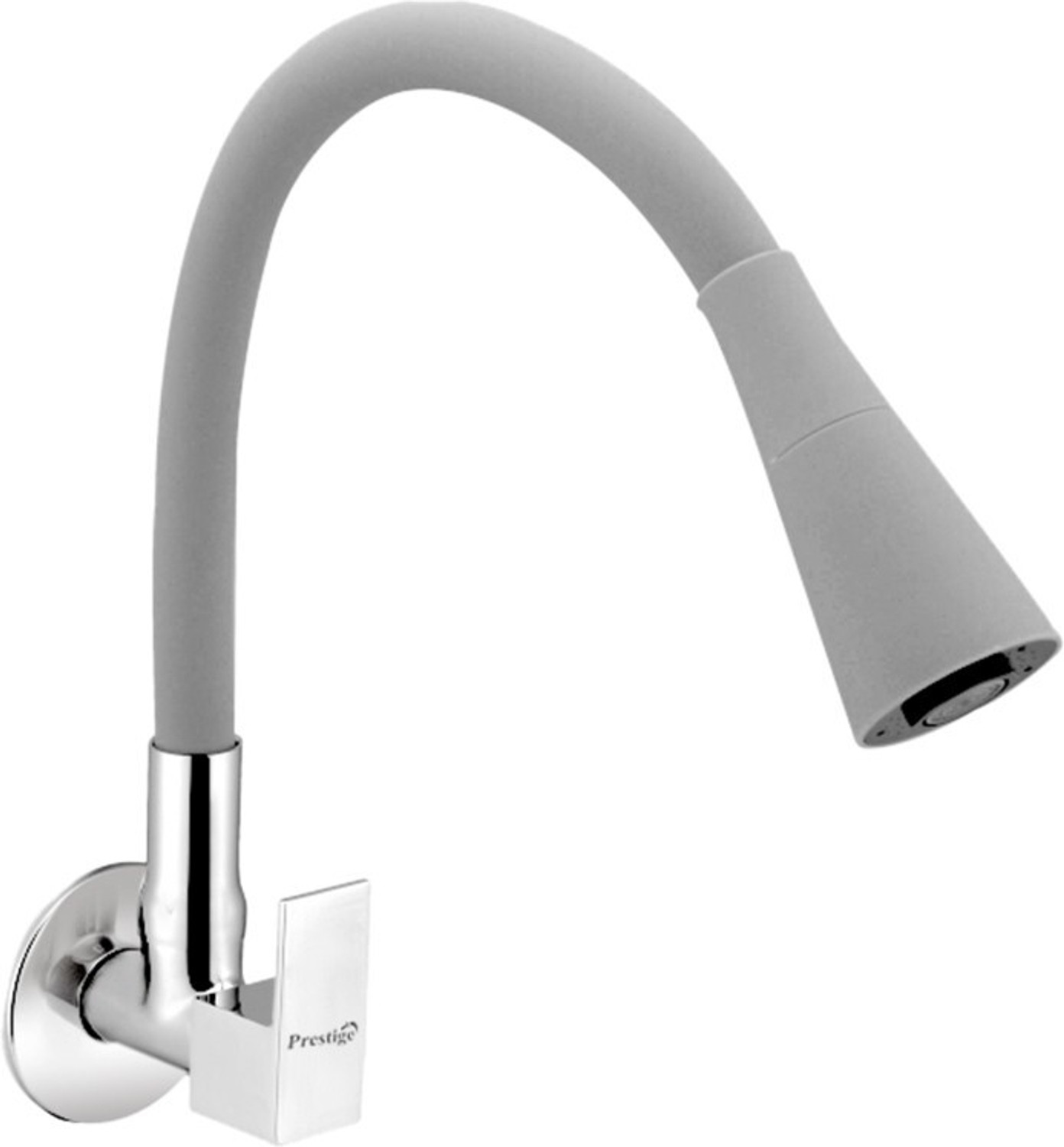 Image of Prestige Orion Smart Flexible Sink Faucet - Flxo Play (With 360 Degree Flexible Silicon Hose & Dual Flow Pattern) Cold Water Tap Grey Flexo Flexible sink Cock Pillar Cock Pillar Tap Faucet