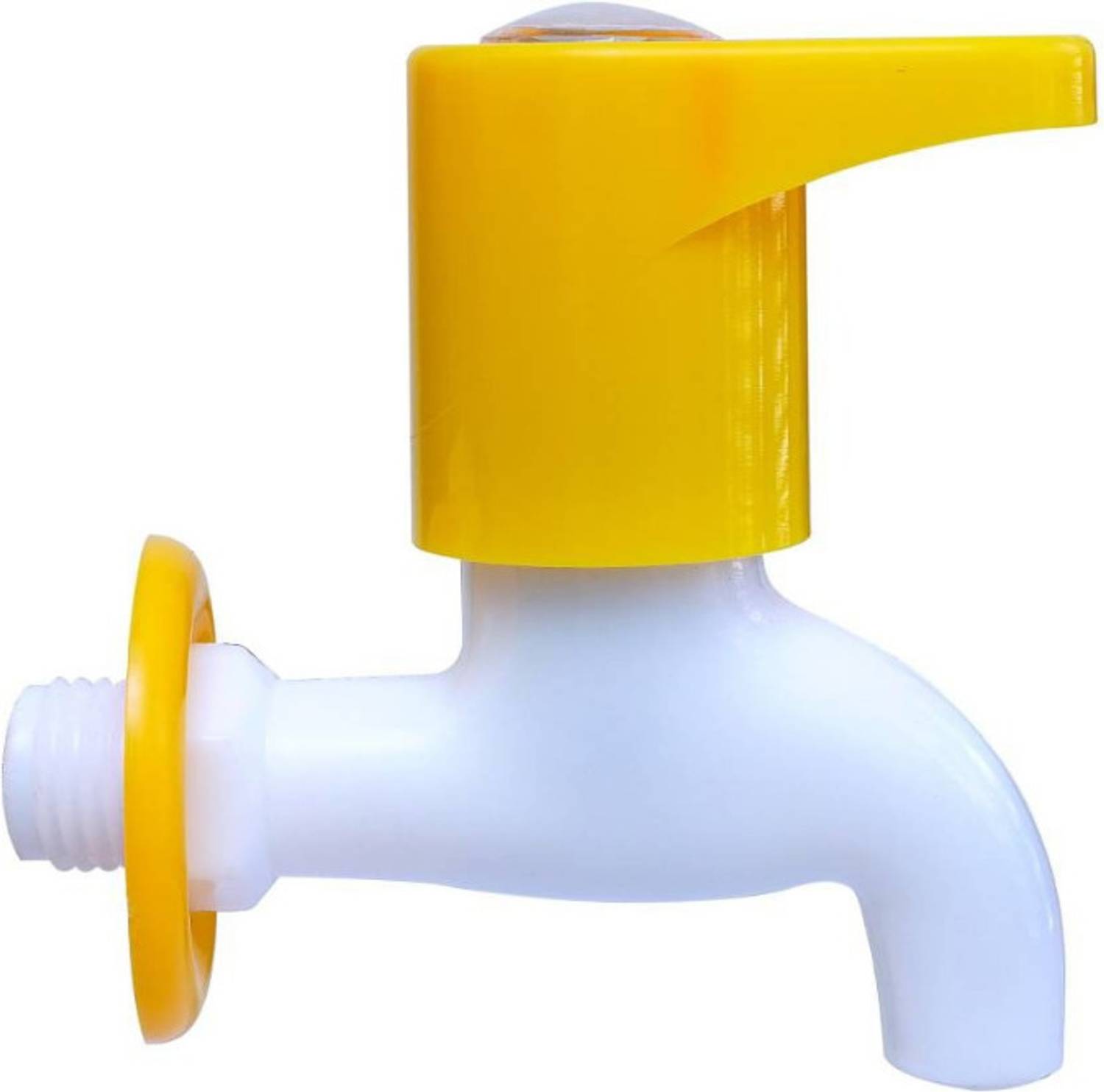 BathBliss Royal Yellow PVC Bib Cock Tap for Bathroom, Kitchen, Outdoor (Pack of 1) Bib Tap Faucet