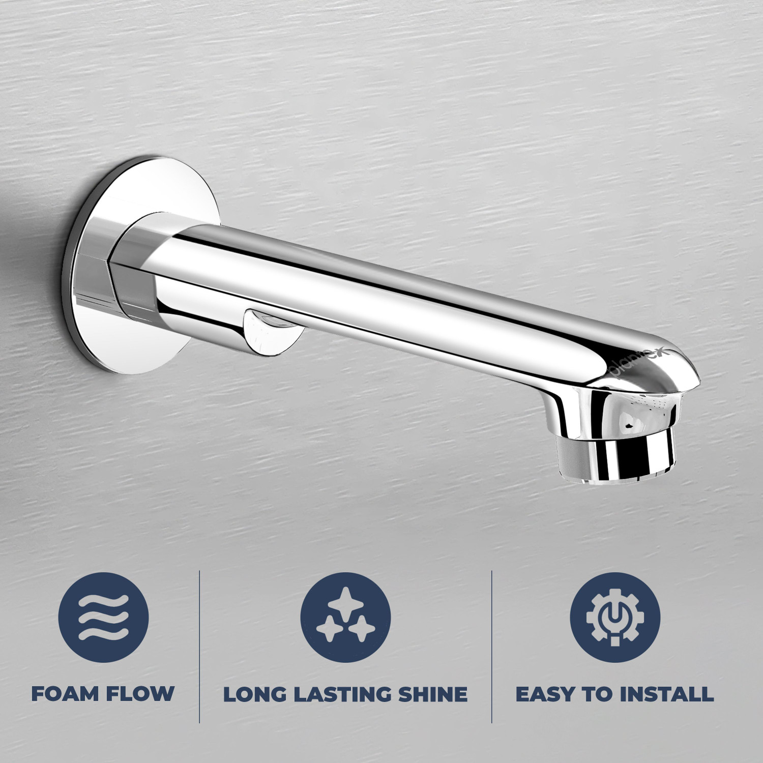 Image of Plantex Bath Tub Spout with Wall Flange /Single Lever Spout /High Flow Tap for Bathroom Spout Faucet