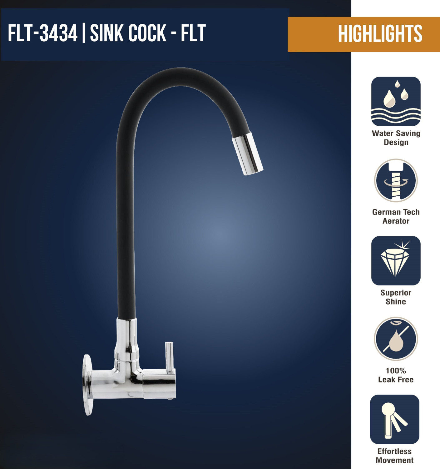 Image of KAMAL FLT-3434 Sink Tap Faucet