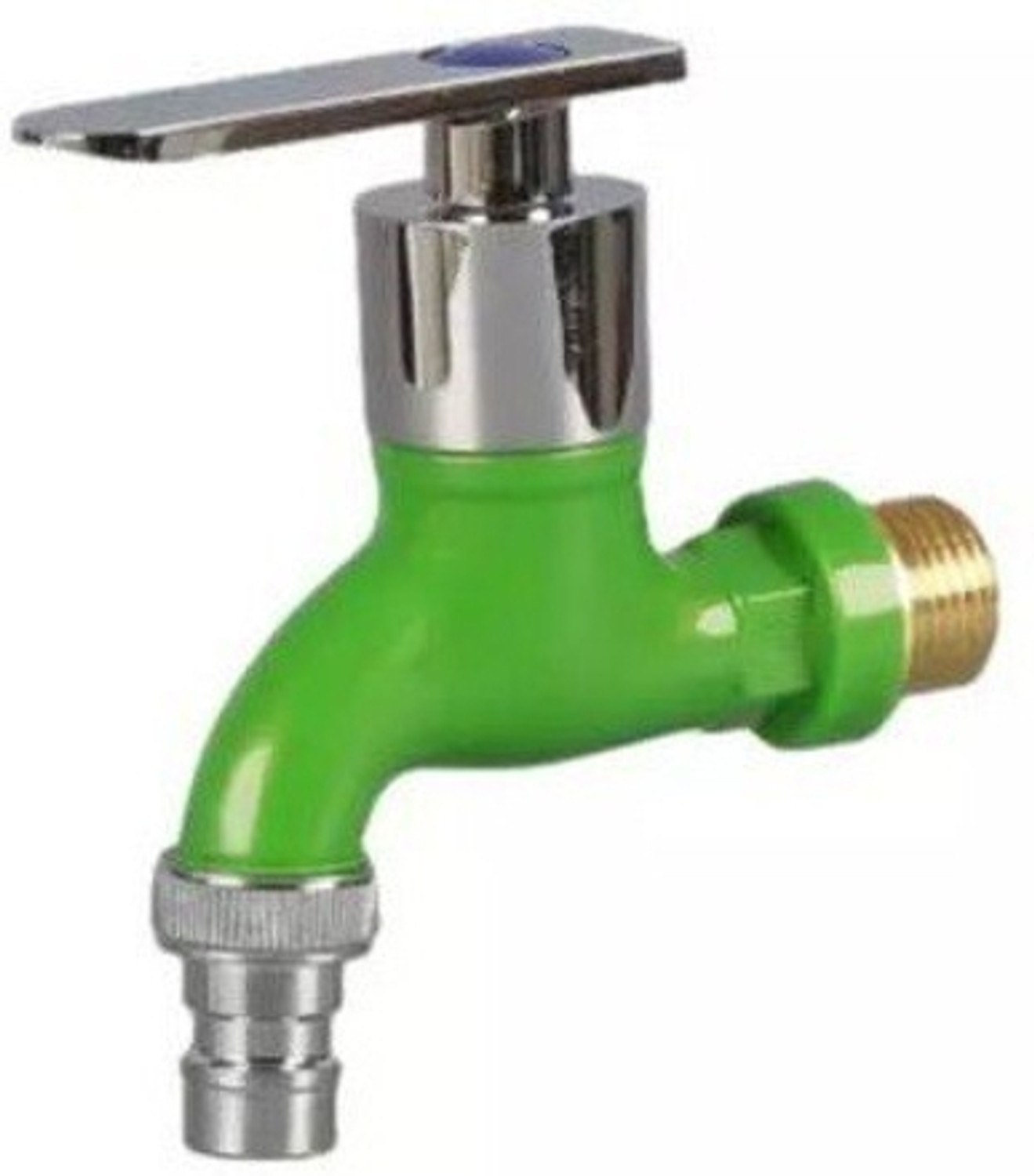 Image of Kyari PVC Miami Nozzle Bib Tap - Green Spout Faucet