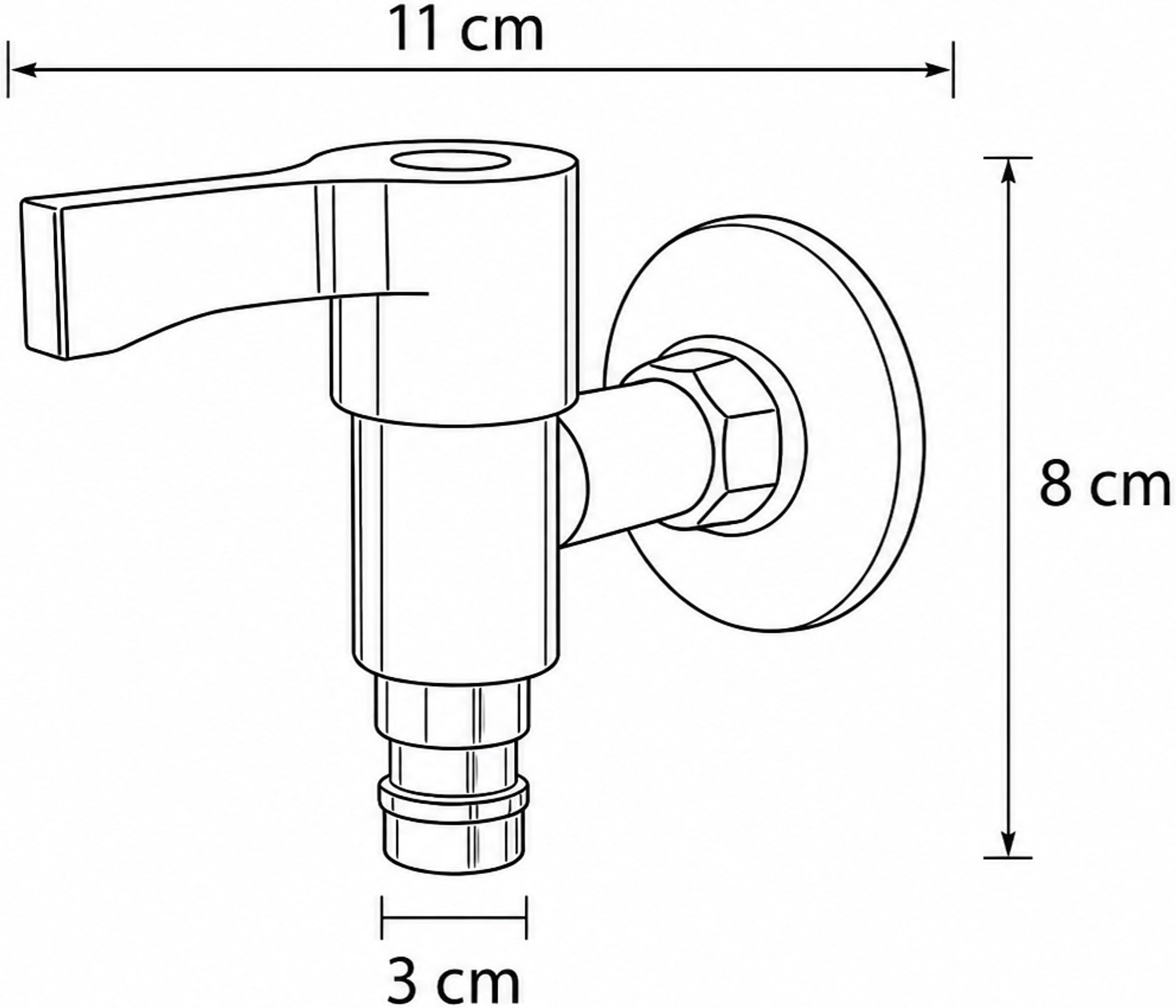 Image of EKRASH Stainless Steel Washing Nozzle Tap for Washing Machine - Pack of 1 Bib Tap Faucet