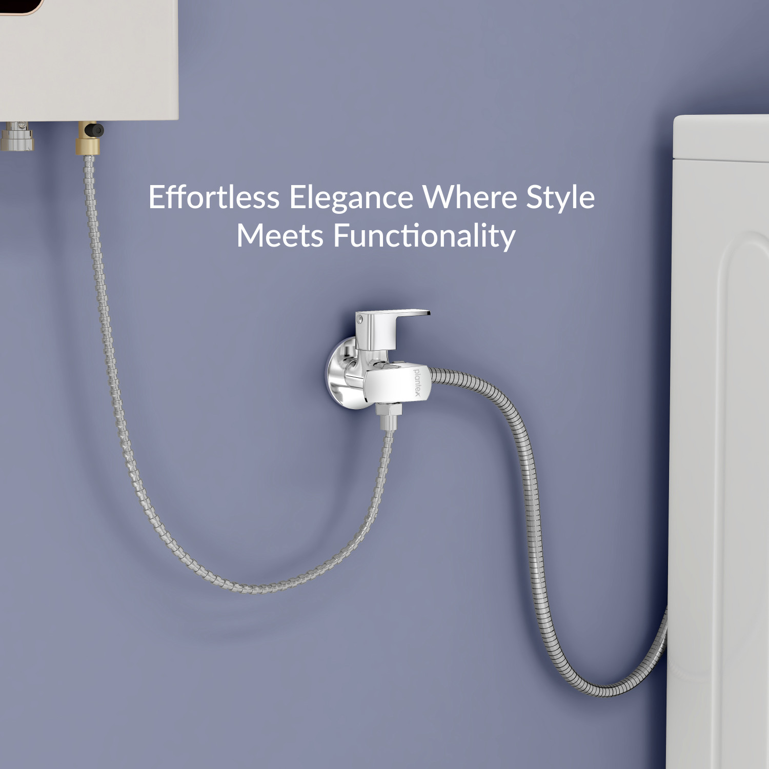 Image of Plantex 2 in 1 Angle Cock /2 Way Angle Valve for Bathroom with Teflon Tape (APS-1296,Saga) Angle Cock Faucet
