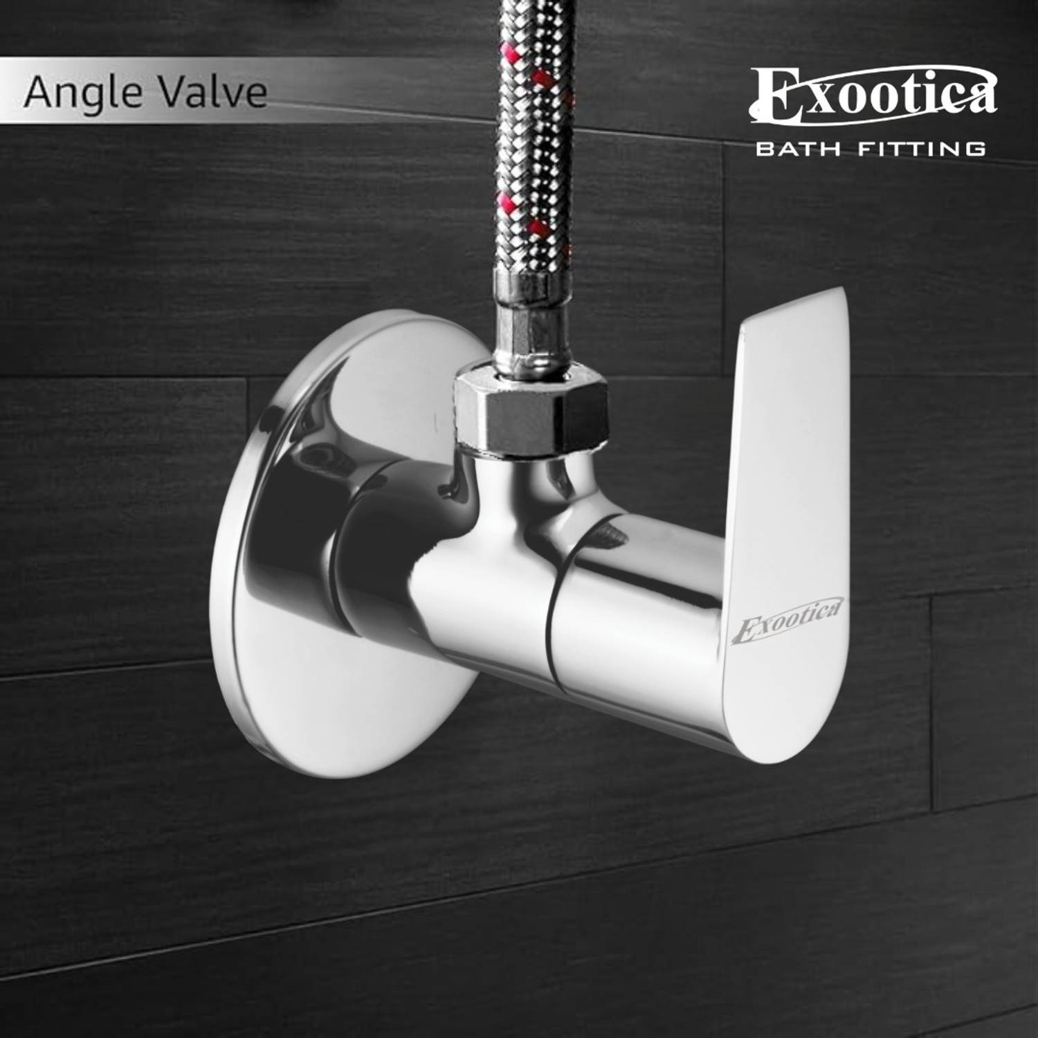 Exootica EXO-AV-HY-ARY-04 Brass Angle Valve with Wall Flange for