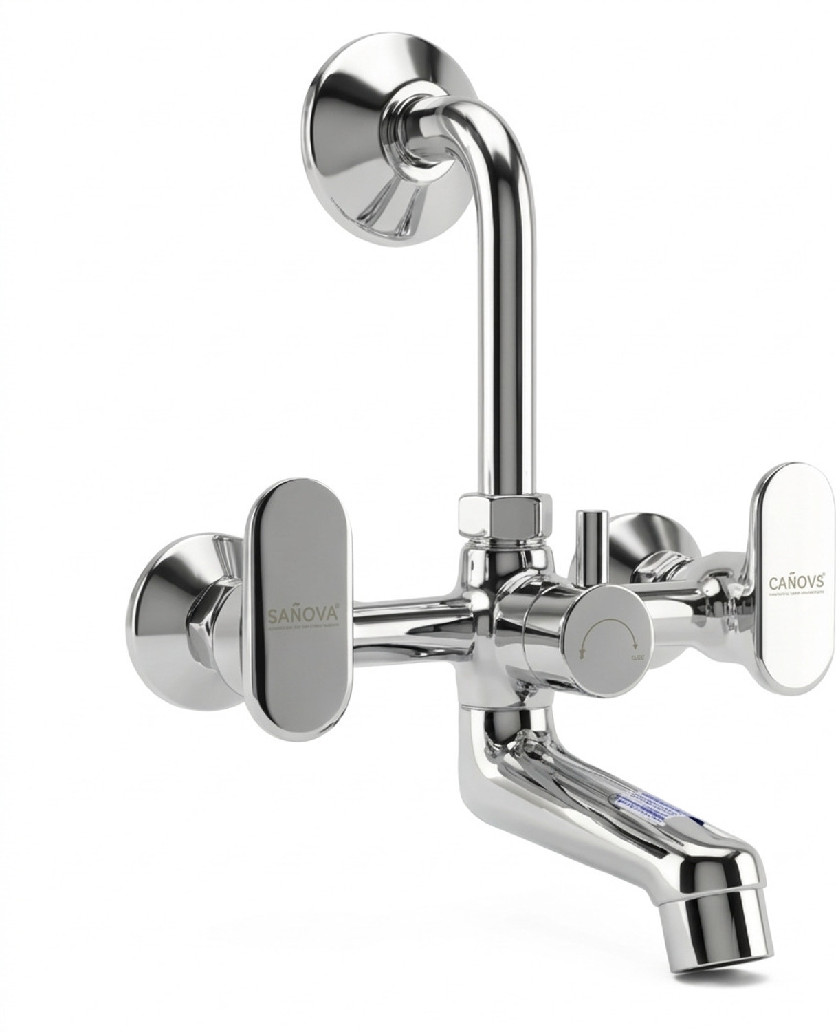 Image of Sanova by SANOVA OPAL Brass Wall Mixer Faucet for Bathroom | Hot & Cold Water Mixer Tap Wall Mixer Faucet