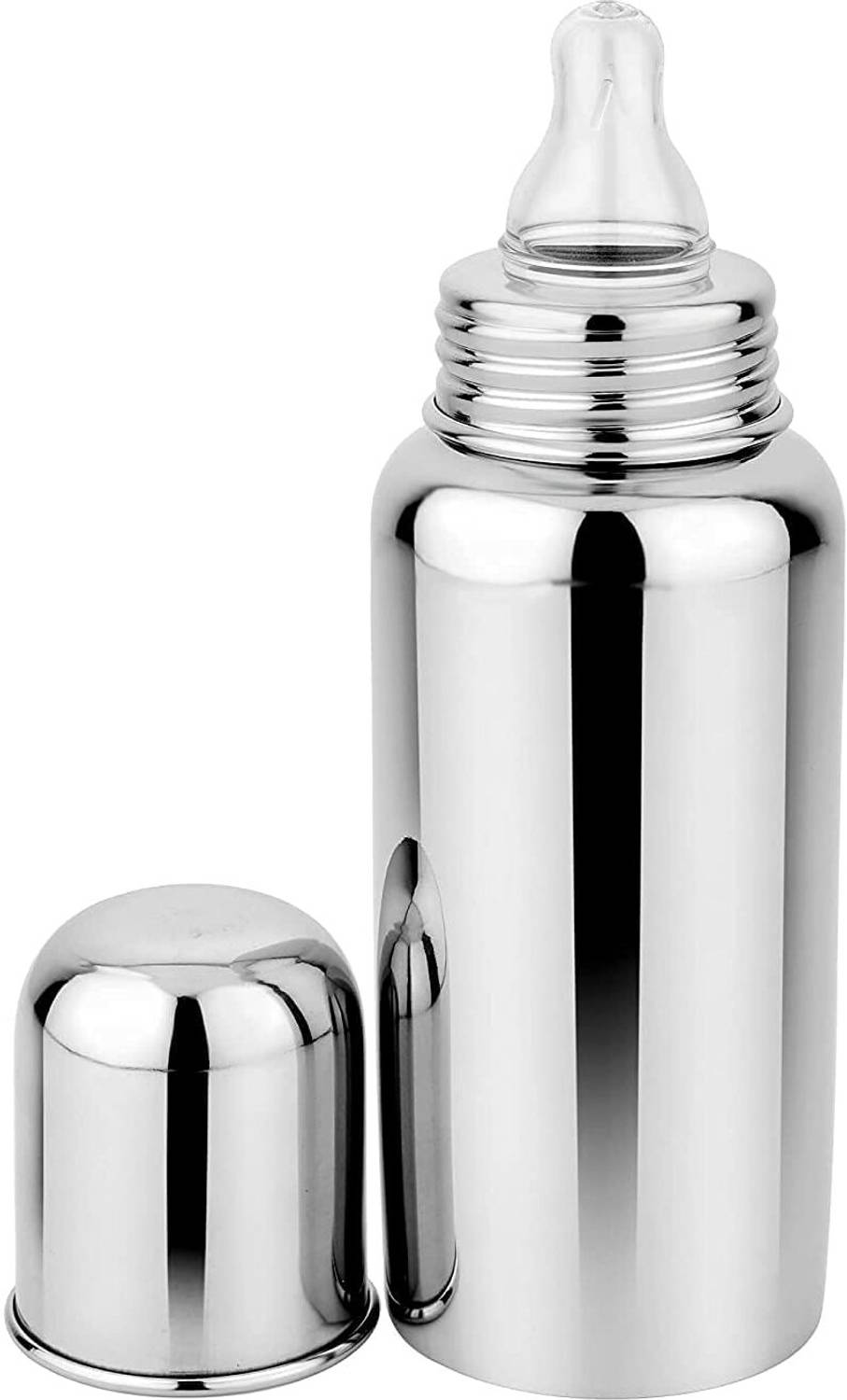 Atipriya Baby Milk Water Feeding Bottle with1 nipple free 250 ml Steel Bottle