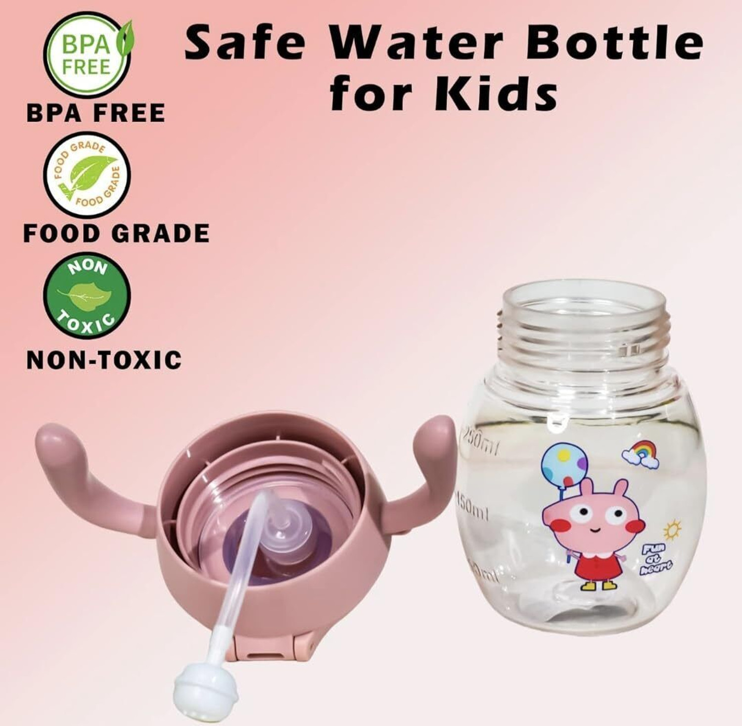 Image of Smiley mia Baby Sipper Cup 340ml, Anti-Spill Design |Soft Silicone Spout & Straw, 6m+ - Silicone