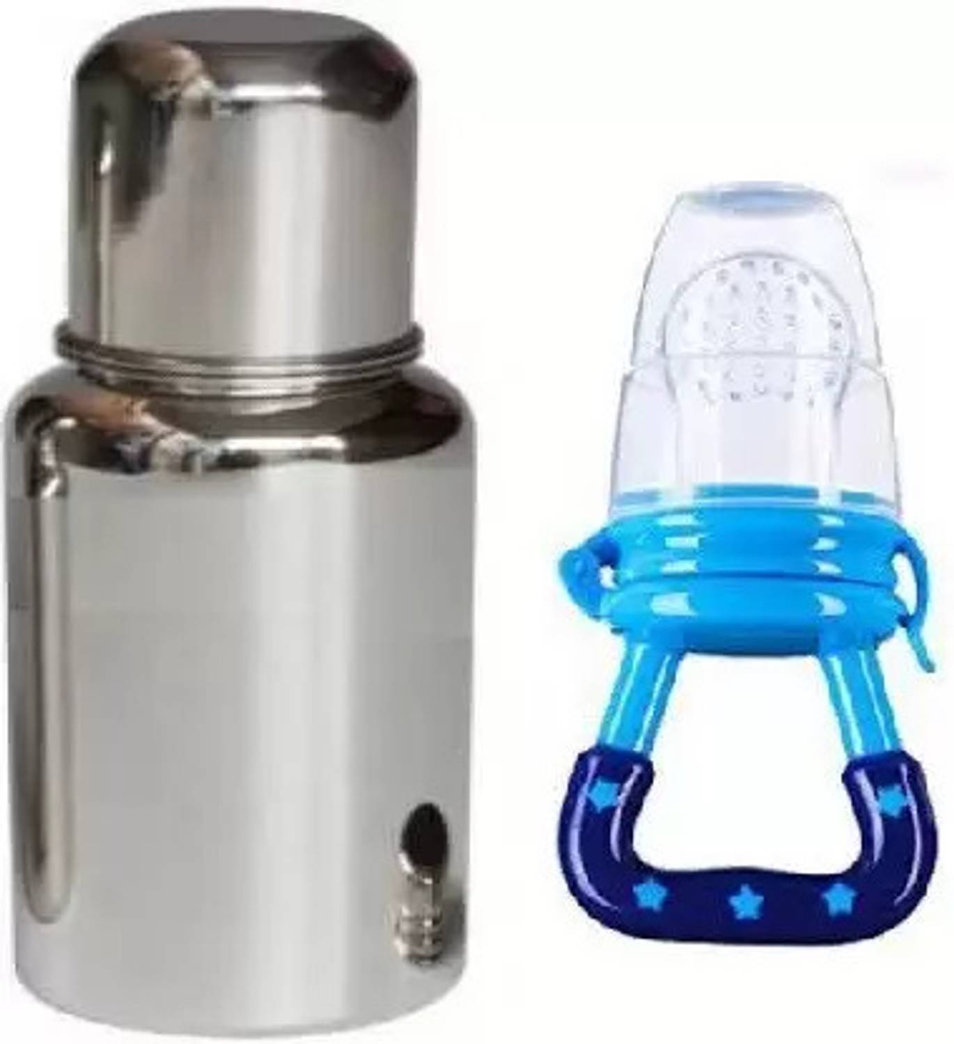 blessings ent New Baby Fedding Utensils Combo of Milk bottle,Feeder,Teether for Baby Care. - Silicon, Stainless Steel