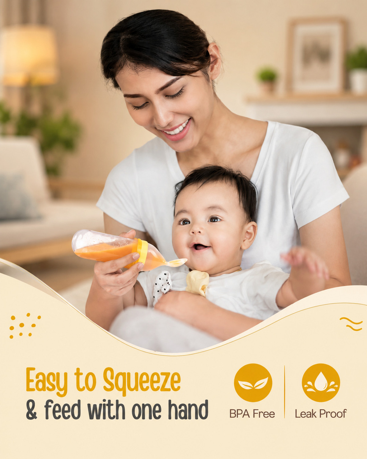 Image of saforiaa Silicone Spoon Feeder - 90 ml