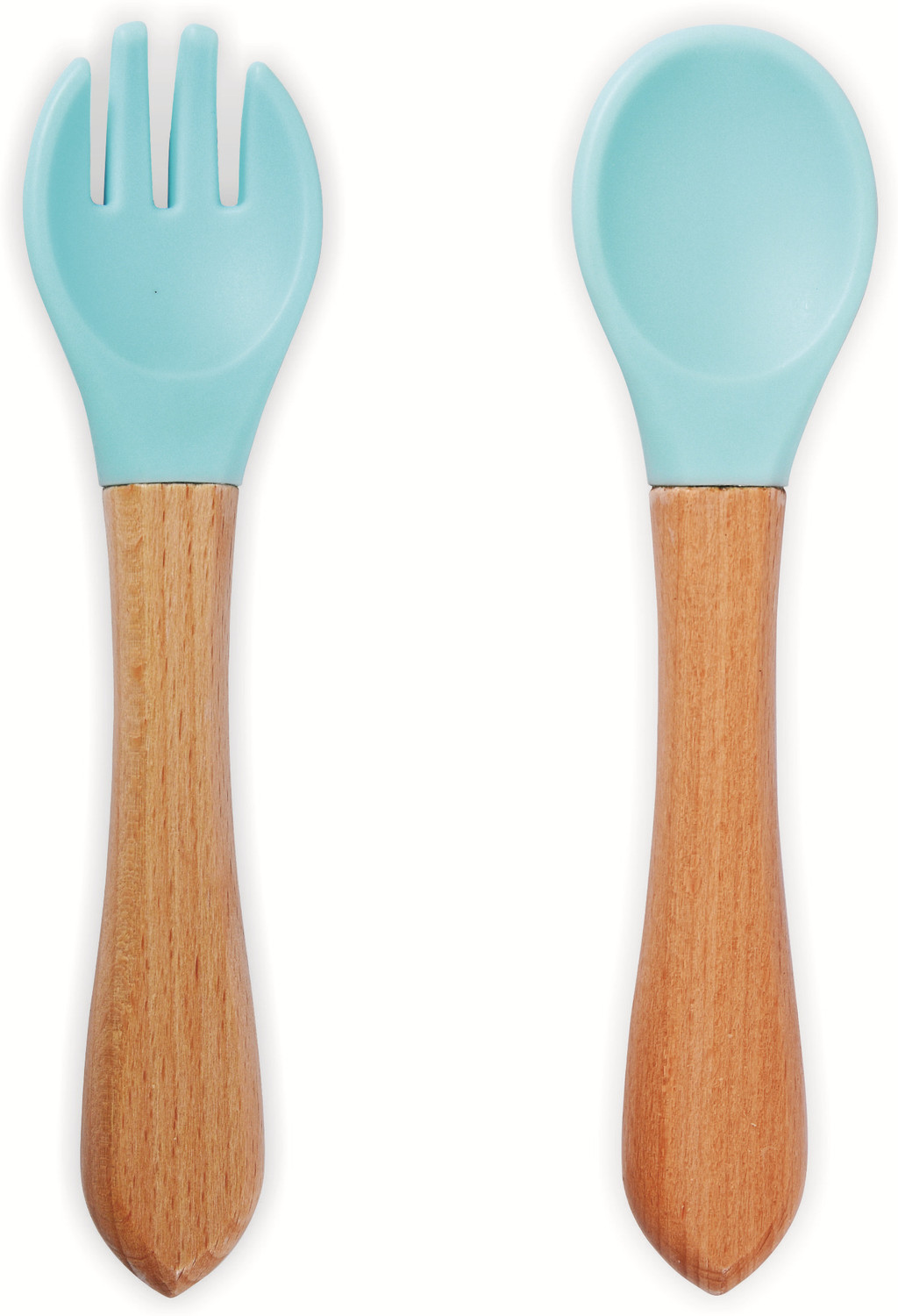 Image of Littloo Baby Fork & Spoon Set |Specially Designed for Tiny Hands| Silicon Spoon For Kids - Silicone
