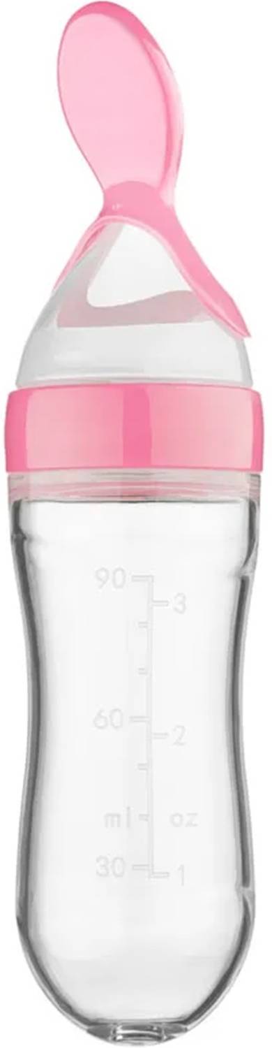 Augen Collapsible Newborn Baby Toddler Safe Silicone Squeeze Spoon Milk Bottle  - Plastic