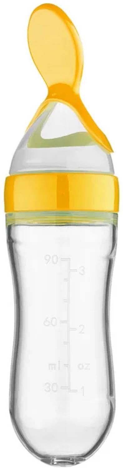 Augen Collapsible Newborn Baby Toddler Safe Silicone Squeeze Spoon Milk Bottle  - Plastic