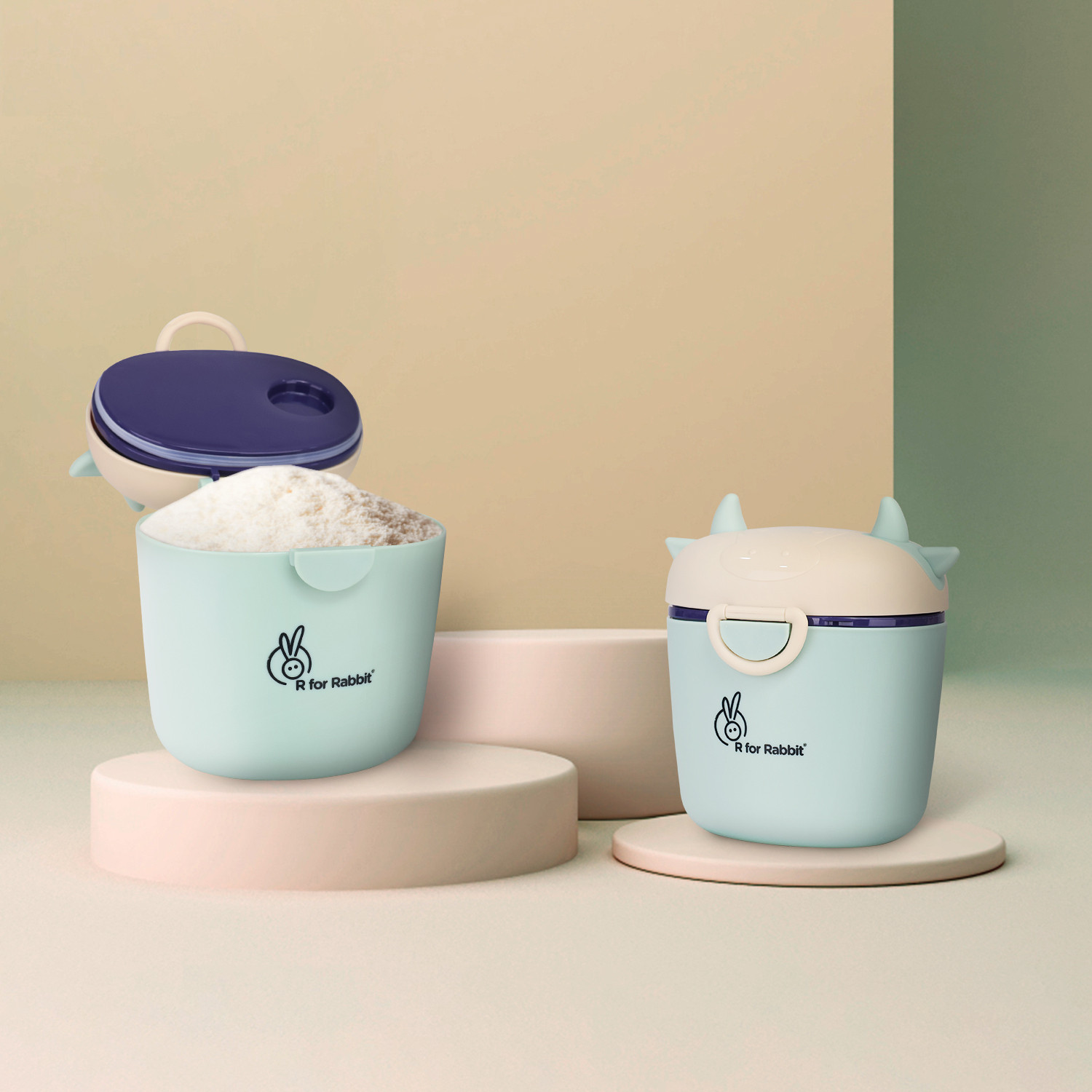 Image of R for Rabbit First Feed Crescent Meal Box | Multifunctional Leak-Proof Baby Food Storage Box - BPA Free PP
