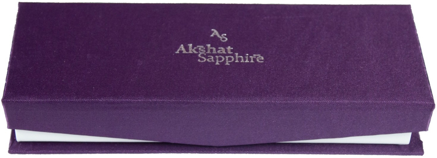 Image of Akshat Sapphire Sterling Silver 92.5% Purity God Laxmi Charan Paduka Pure Silver Maa Lakshmi Religious Footprint