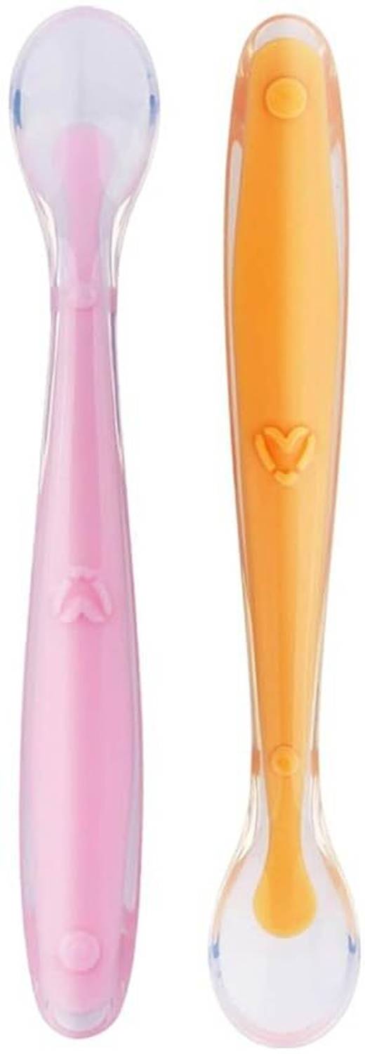 BADAL KIDZ 100% BPA Free Baby Self Feeding Spoon Set | Silicone Soft Baby Spoons  - Silicone