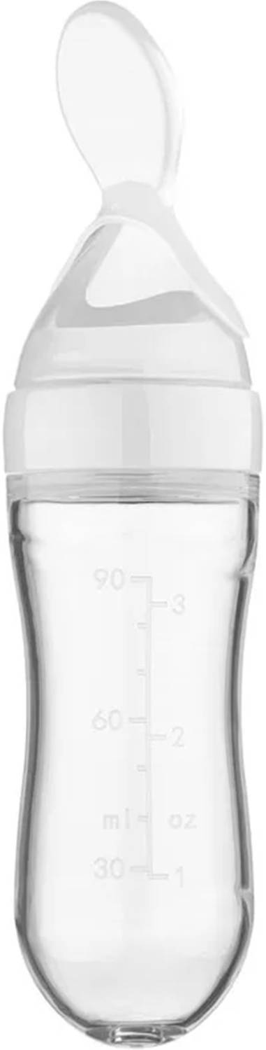 Augen Collapsible Newborn Baby Toddler Safe Silicone Squeeze Spoon Milk Bottle  - Plastic