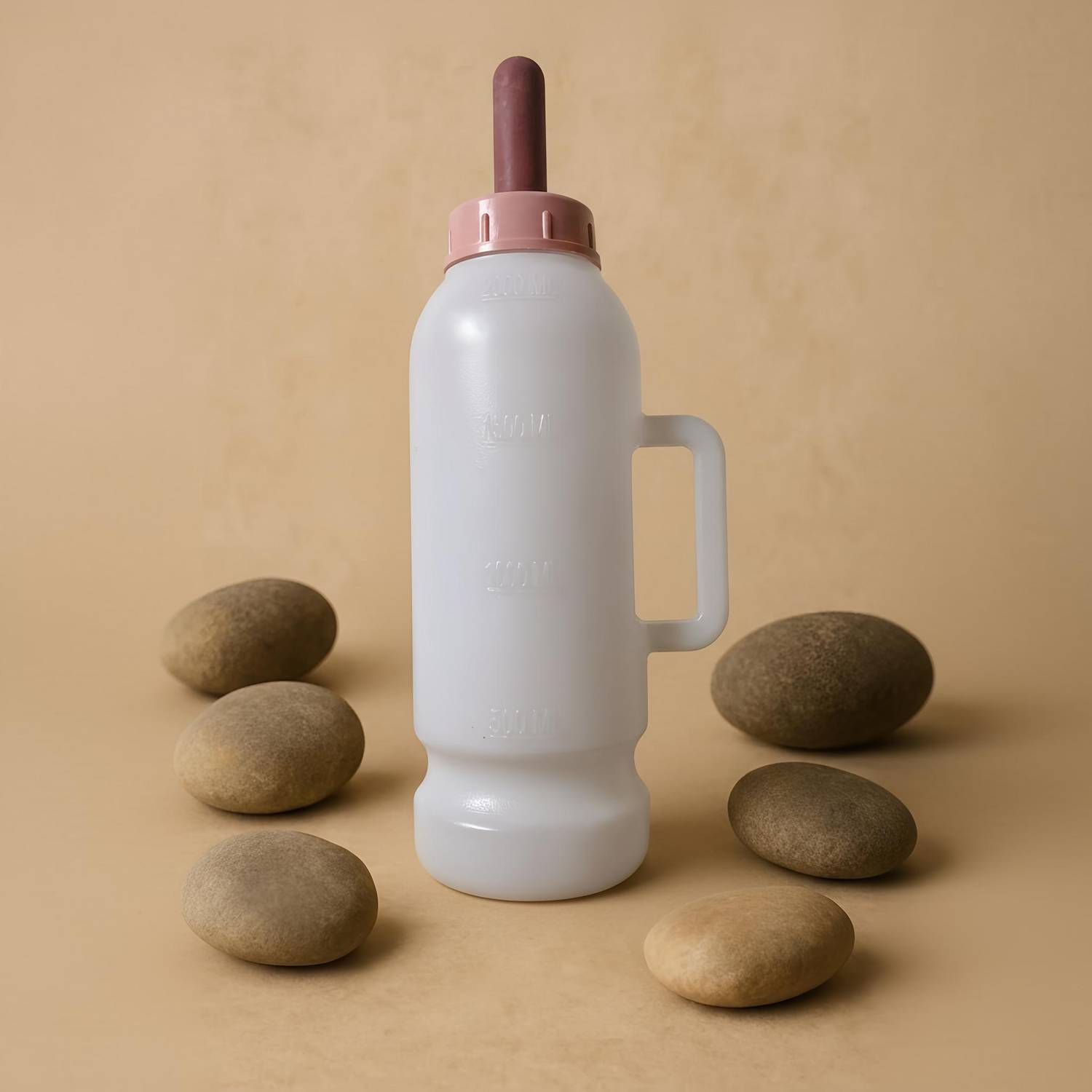 Bethlehem Calf Milk Feeding Bottle with Nipple | Durable Plastic Feeding Bottle - plastic