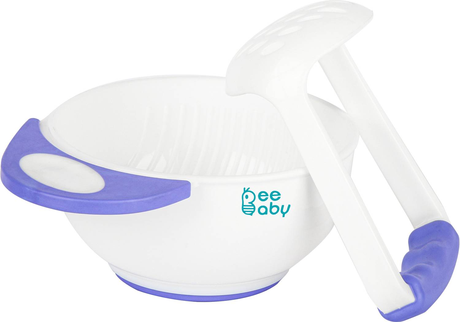 Beebaby Food Mash & Serve Bowl Set For Baby (Violet) - Polypropylene