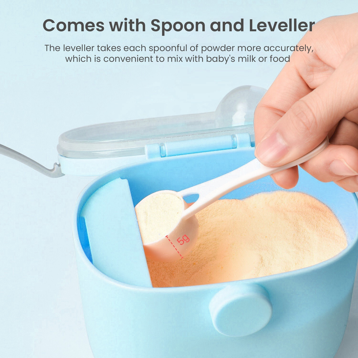 Image of R for Rabbit First Feed Box for Baby, Multi-Functional Kids Milk Powder & Meal Box - BPA Free PP