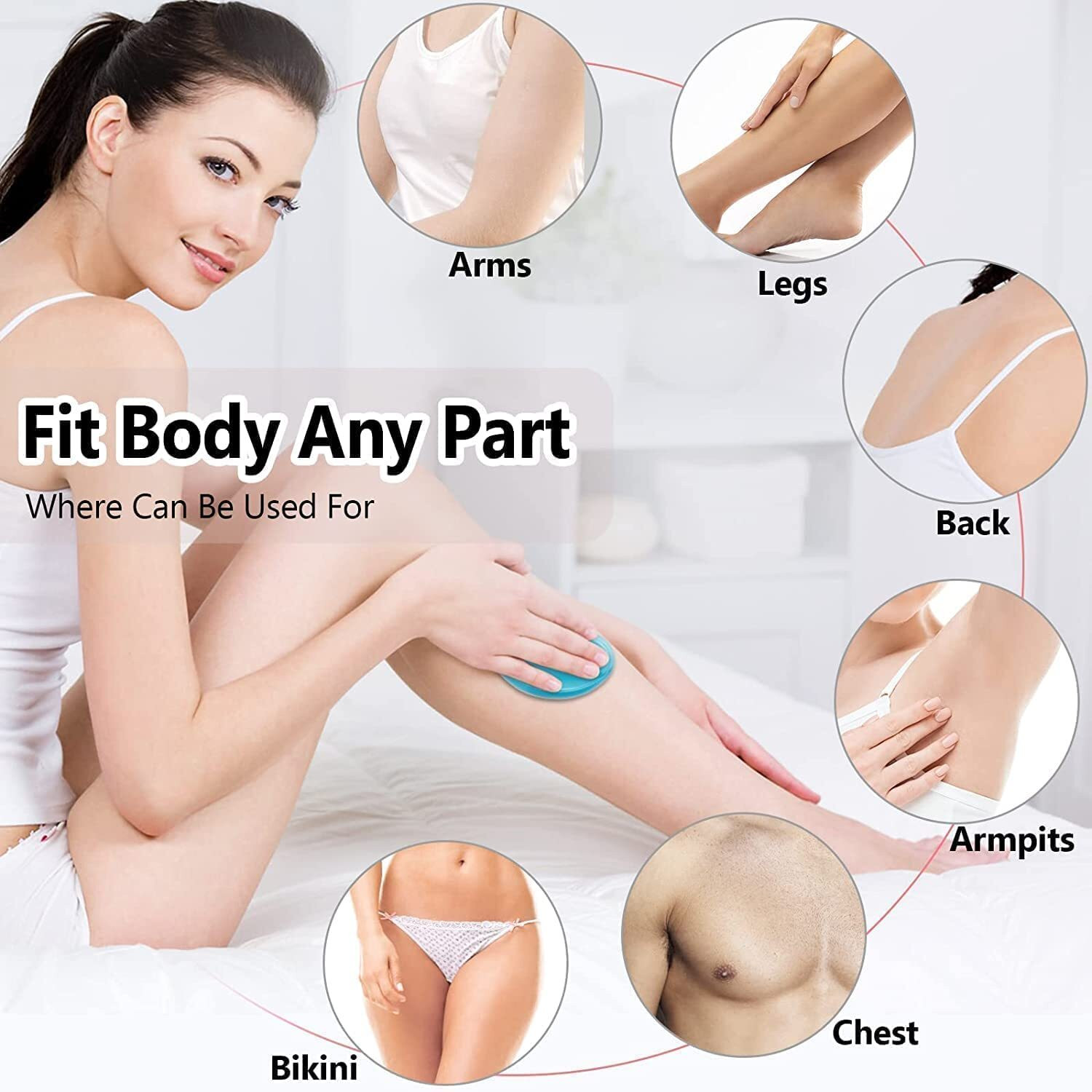 Image of umis creation Crystal Painless Hair Remover /Eraser for Women and Men Reusable Female Urination Device