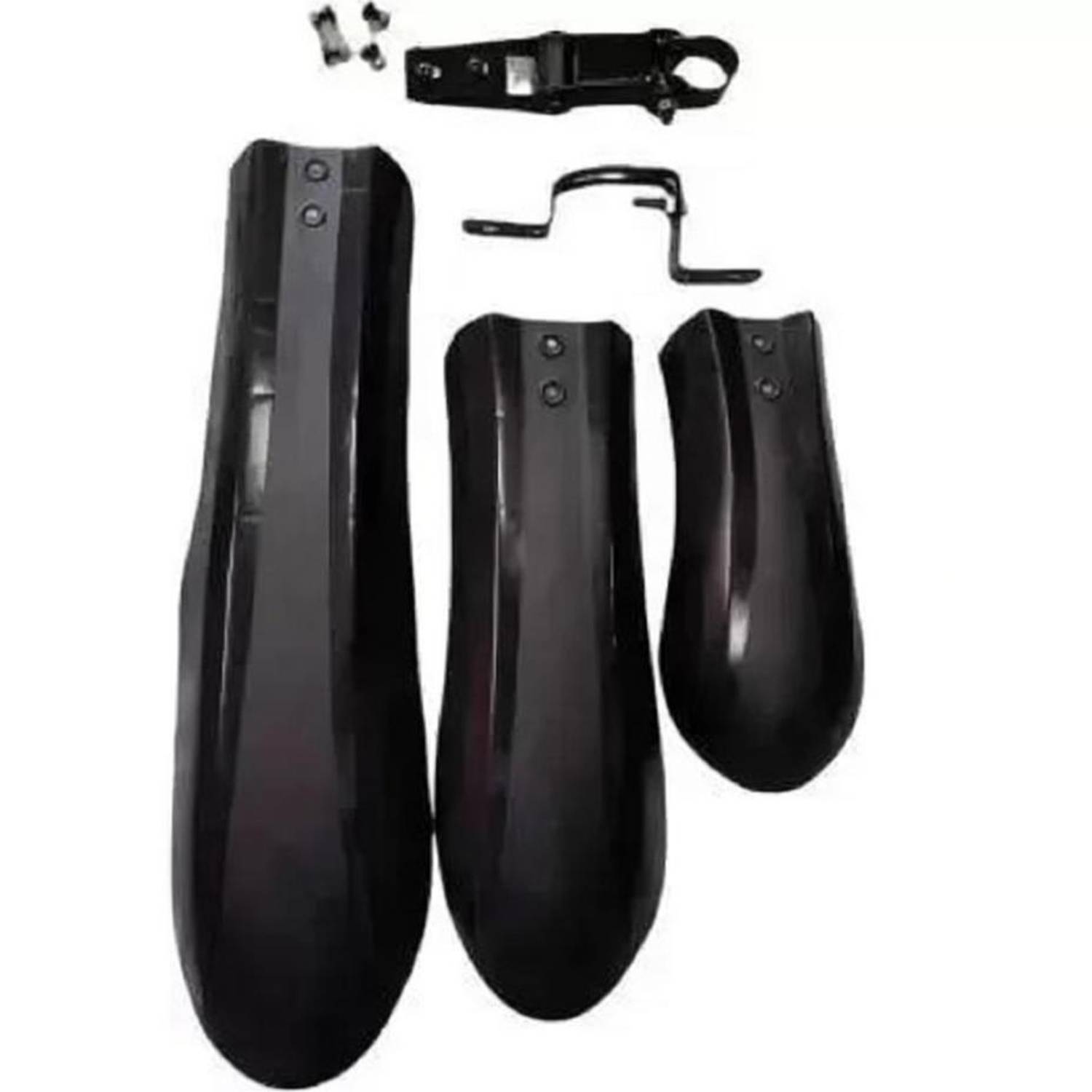 Bonkerz Universal 3-Piece Bicycle Mudguard Set with Fittings – Front & Rear Cycle Fender Clip-on Front & Rear Fender