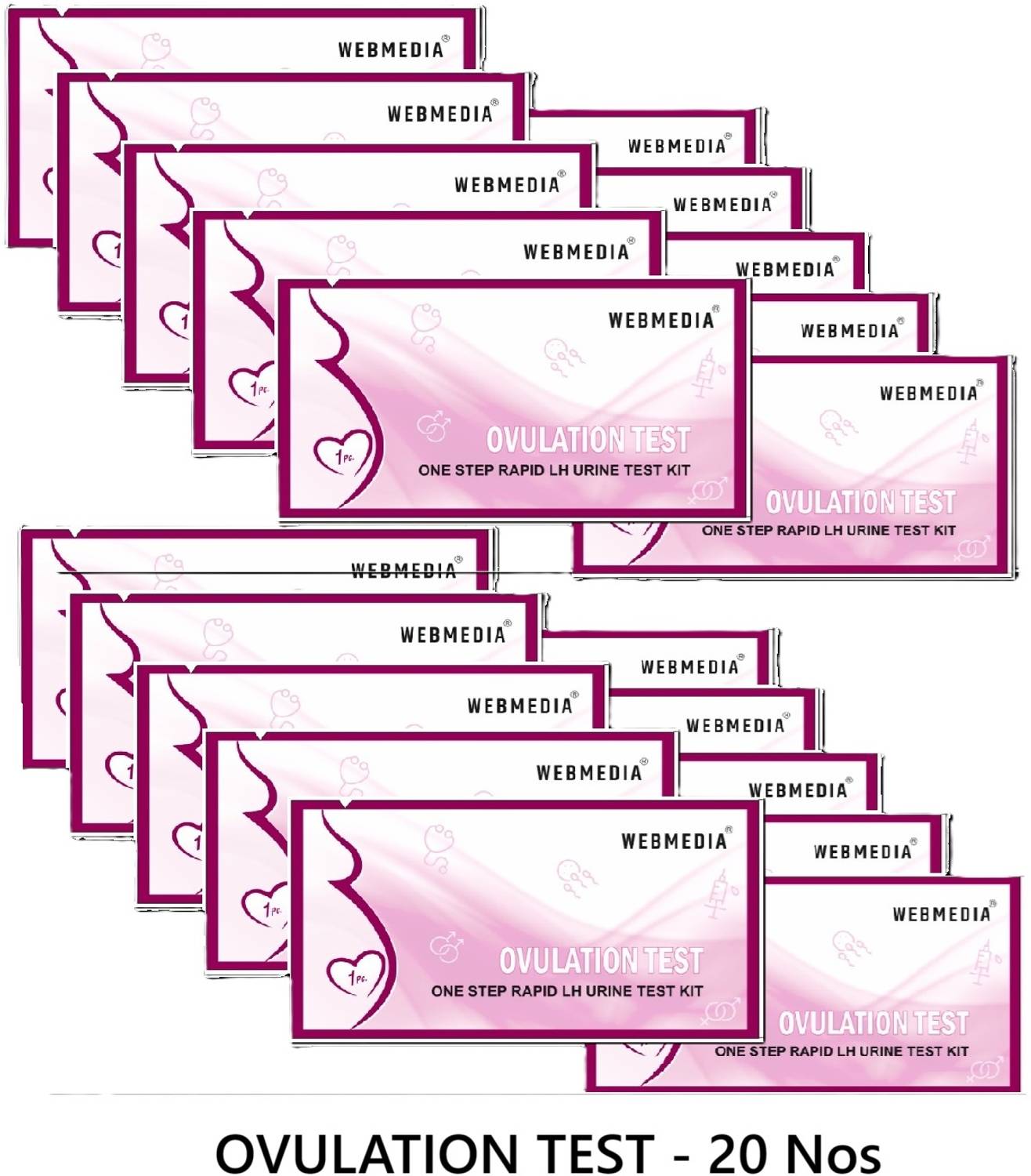 WebMedia One step Rapid LH urine Test Ovulation Kit (20 Tests, Pa