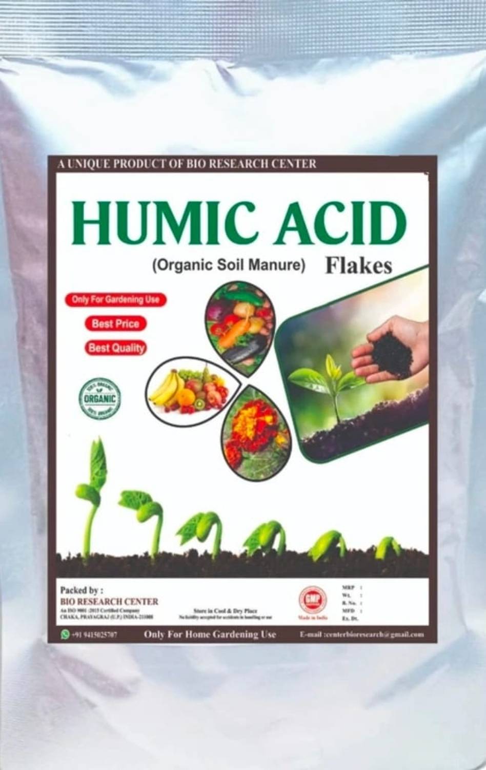 Bio Research Center 1 Kg Humic98 Shiny Flakes Organic Fertilizer