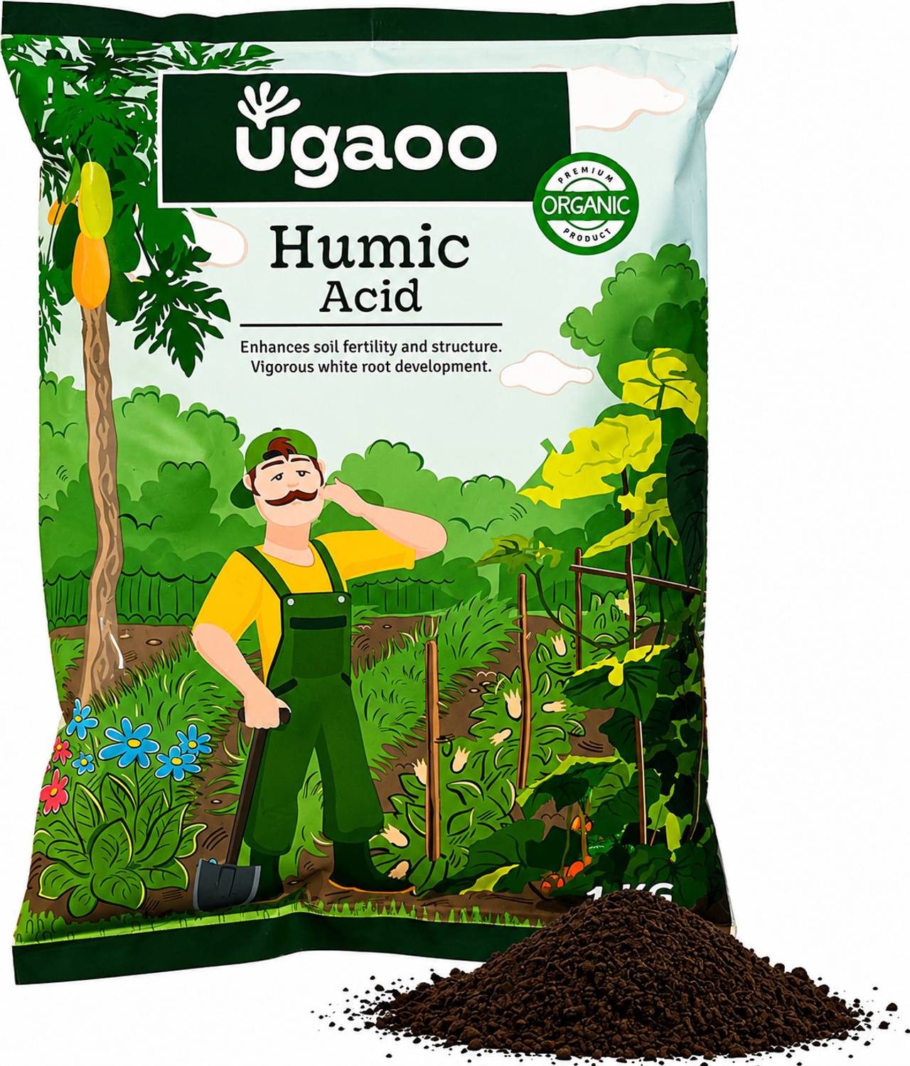 UGAOO Humic Acid Organic Soil Conditioner and Fertilizer