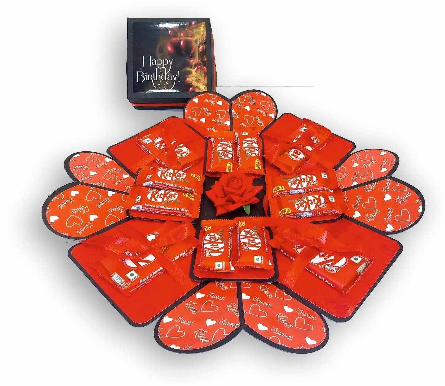 US IDEAL CRAFT Explosion Gift Box Love Gift For Couple (4 Kitkat