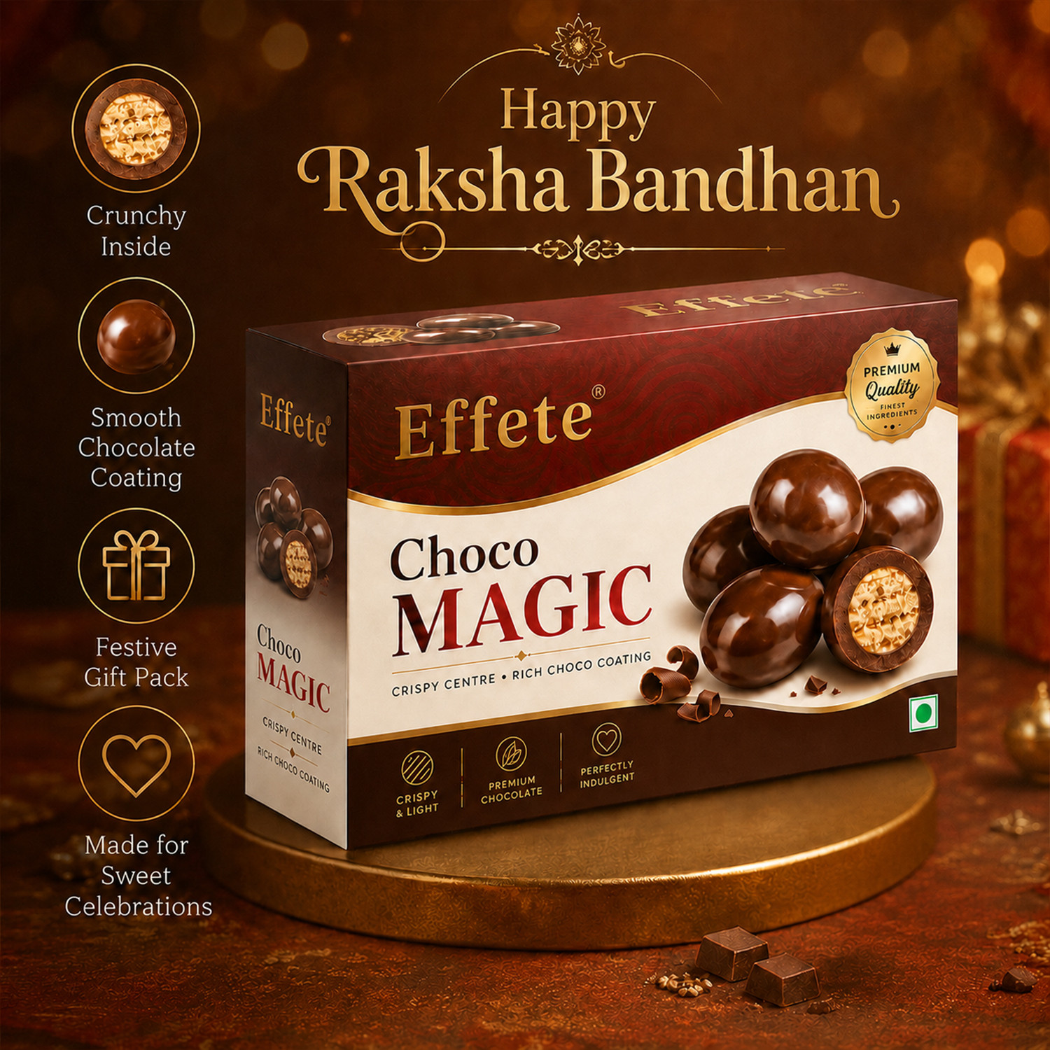 Image of Designer Designer Rakhi Combo for Brother | Rakhi Gift For Brother /Sister |New Stylish Rakhi Set With Thali And Chocolate Box| Fancy Rakhi Set| Raksha Bandhan Gift For Sister |(K1 324 P32+DS) Assorted Rakhi, Greeting Card, Coins, Chawal Roli Pack Set by Effete