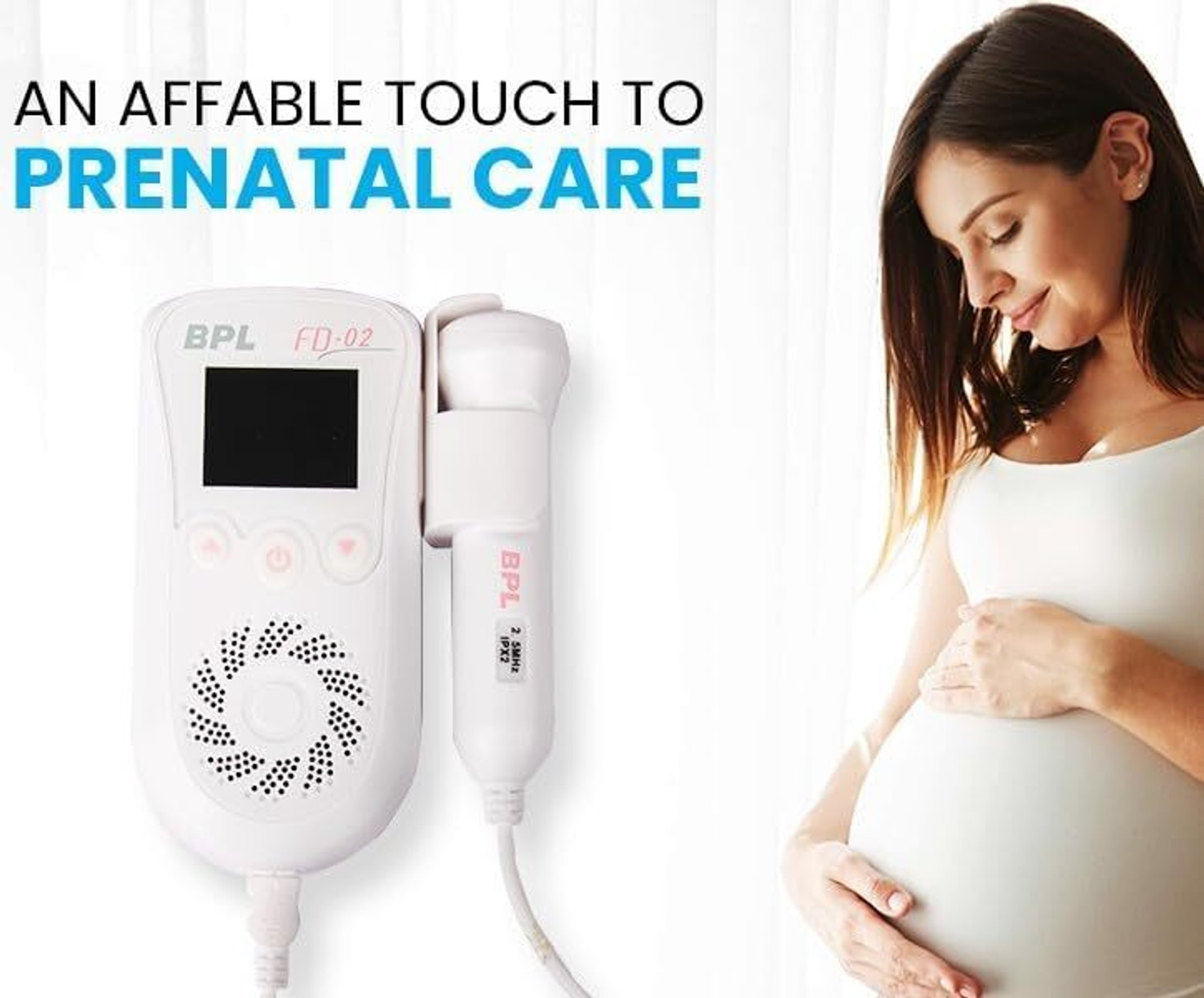 Image of BPL Medical Technologies FD-02 White Fetal Doppler White Fetal Doppler