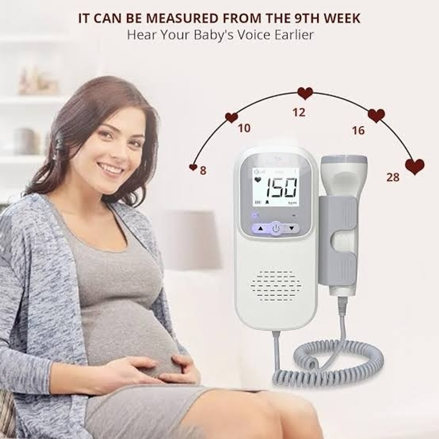Image of LIVING GUARD Fetal Doppler White Fetal Doppler