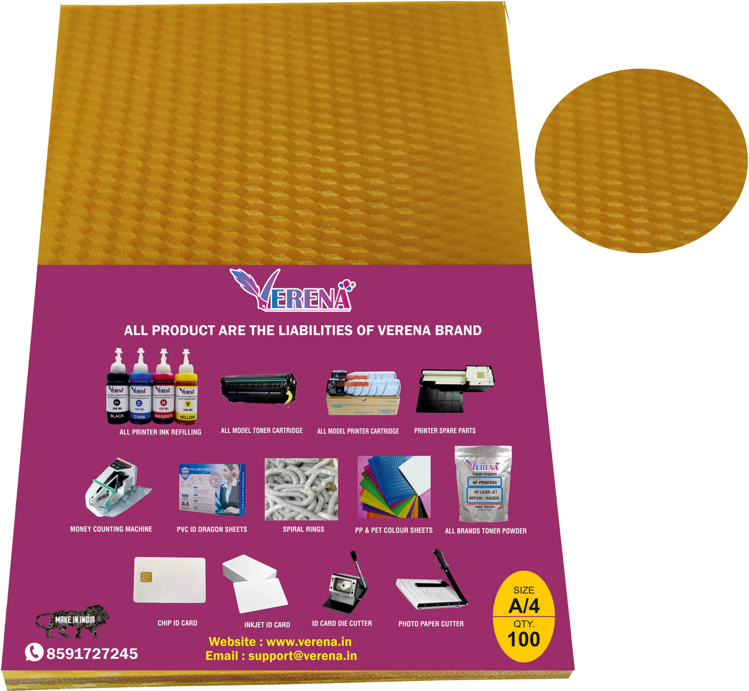 Image of verena PVC Spiral Binding Sheet A4