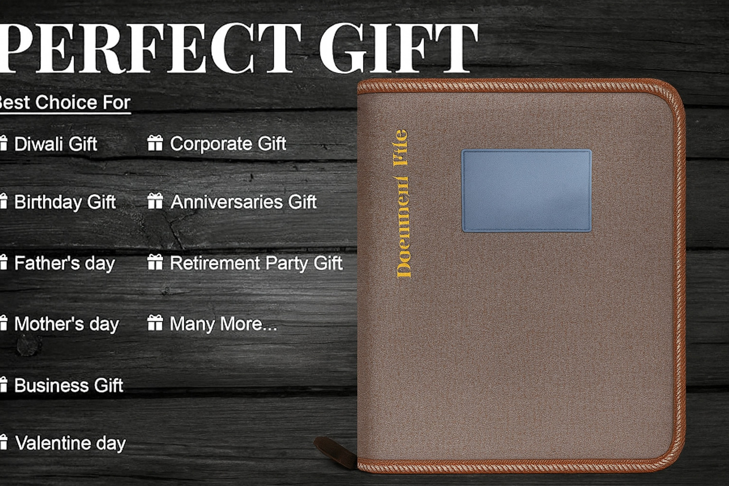 Image of filenest PU Leather Textured Executive Document Portfolio