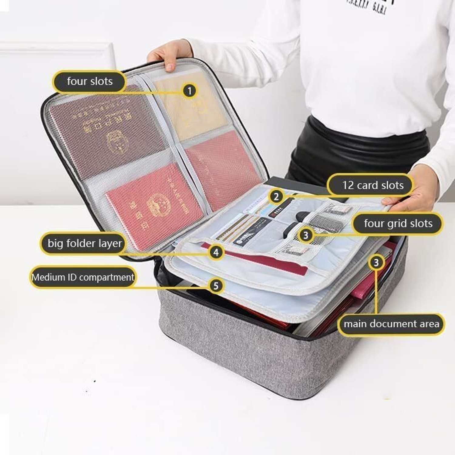 Image of zontic plastic document bag